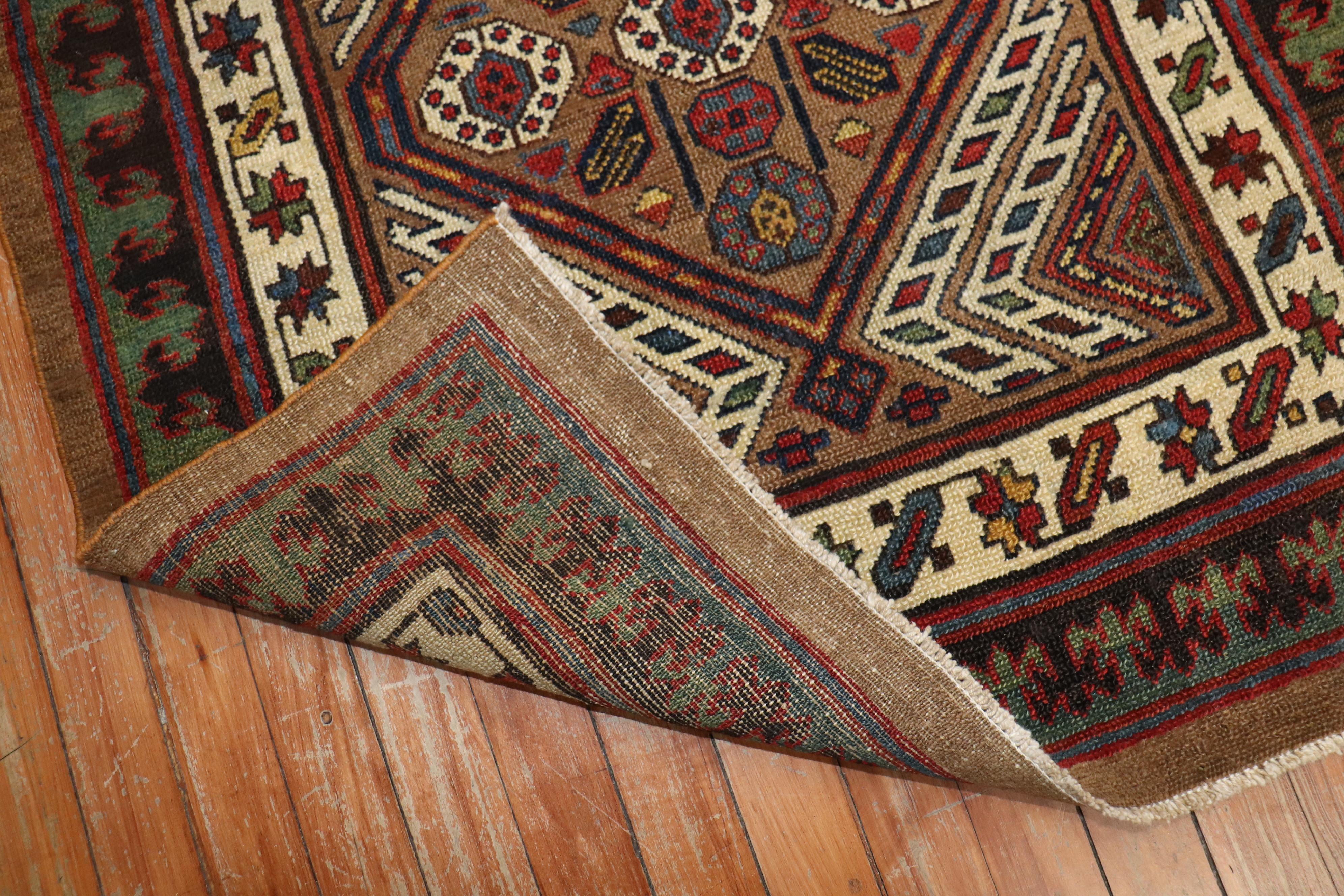 Early 20th Century Camel Tribal Persian Serab Runner For Sale 4