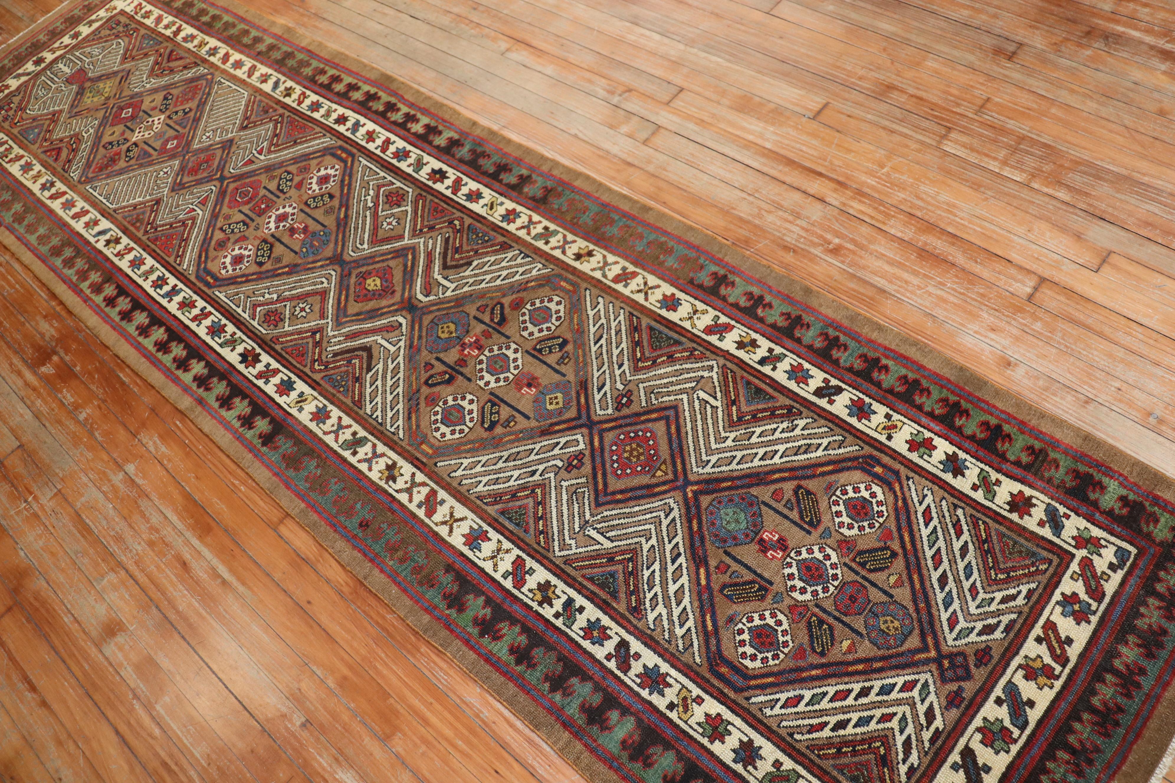 Early 20th Century Camel Tribal Persian Serab Runner In Good Condition For Sale In New York, NY