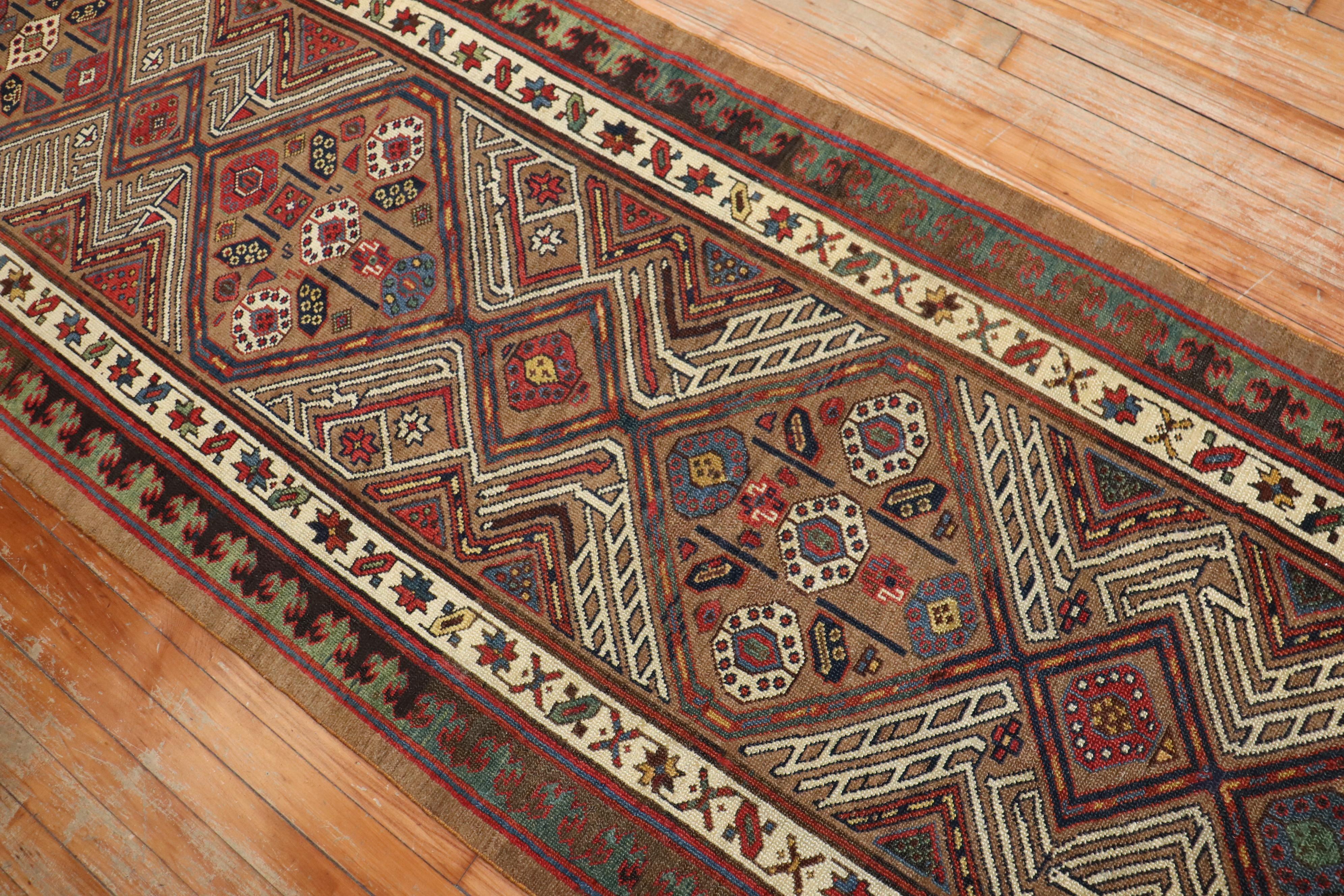 Early 20th Century Camel Tribal Persian Serab Runner For Sale 1