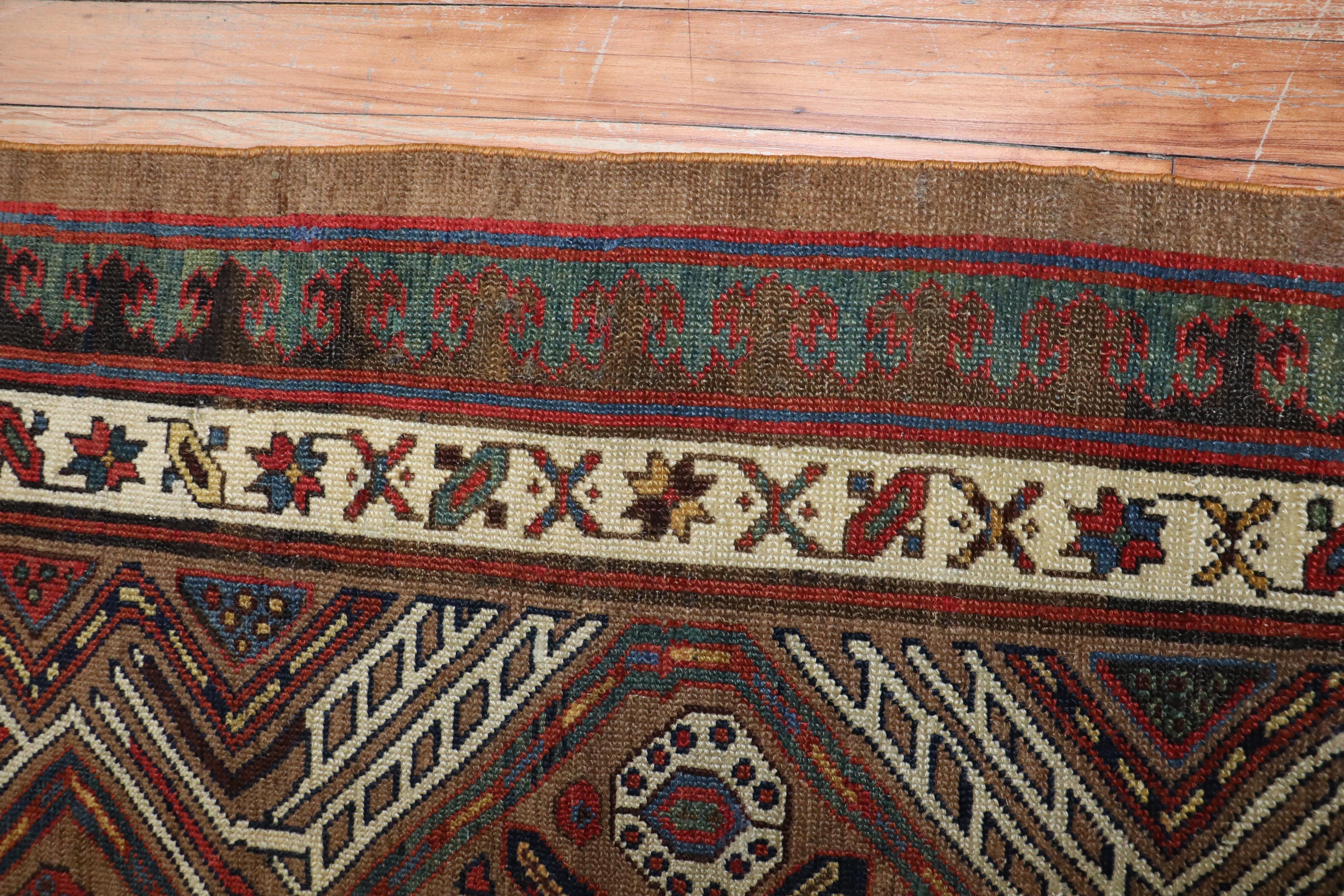 Early 20th Century Camel Tribal Persian Serab Runner For Sale 2