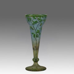 Early 20th Century Cameo Glass "Paysage Vase" by Daum Frères
