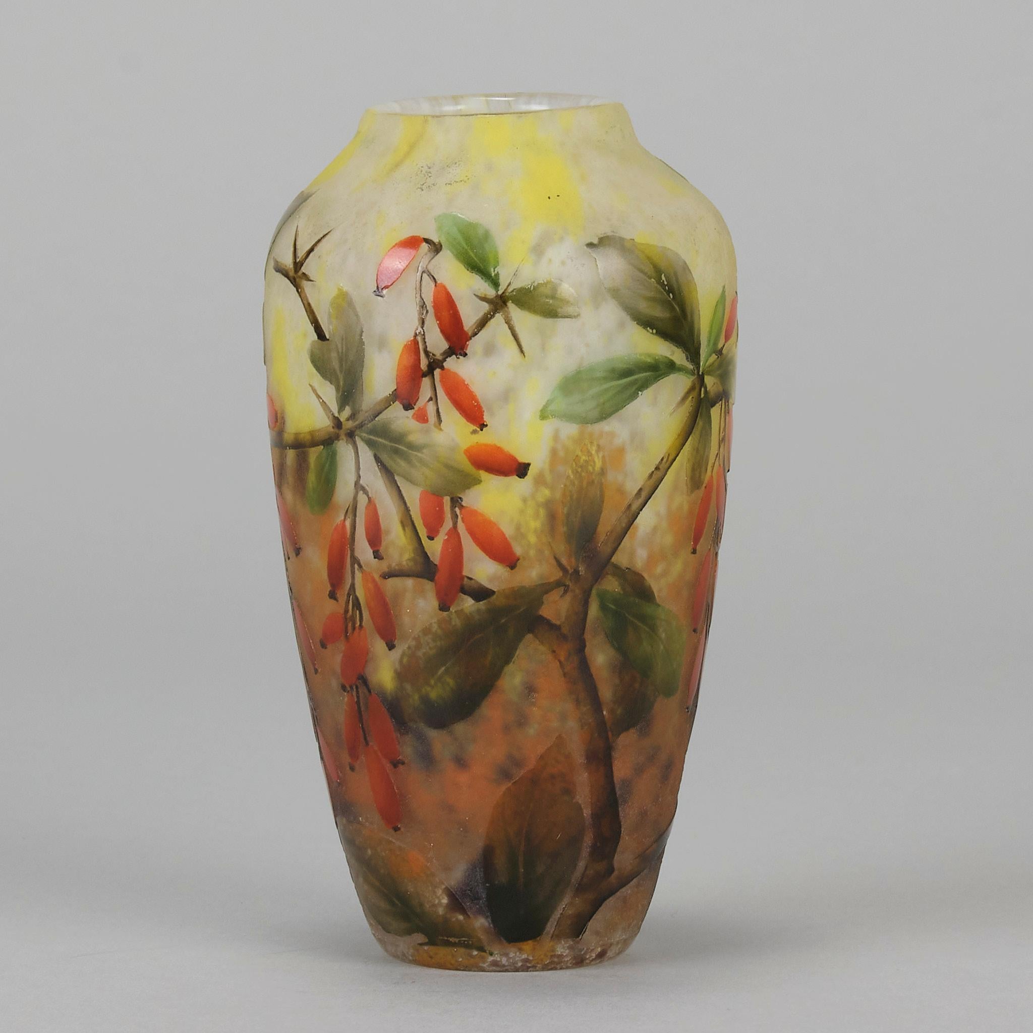 Vase en verre camée 