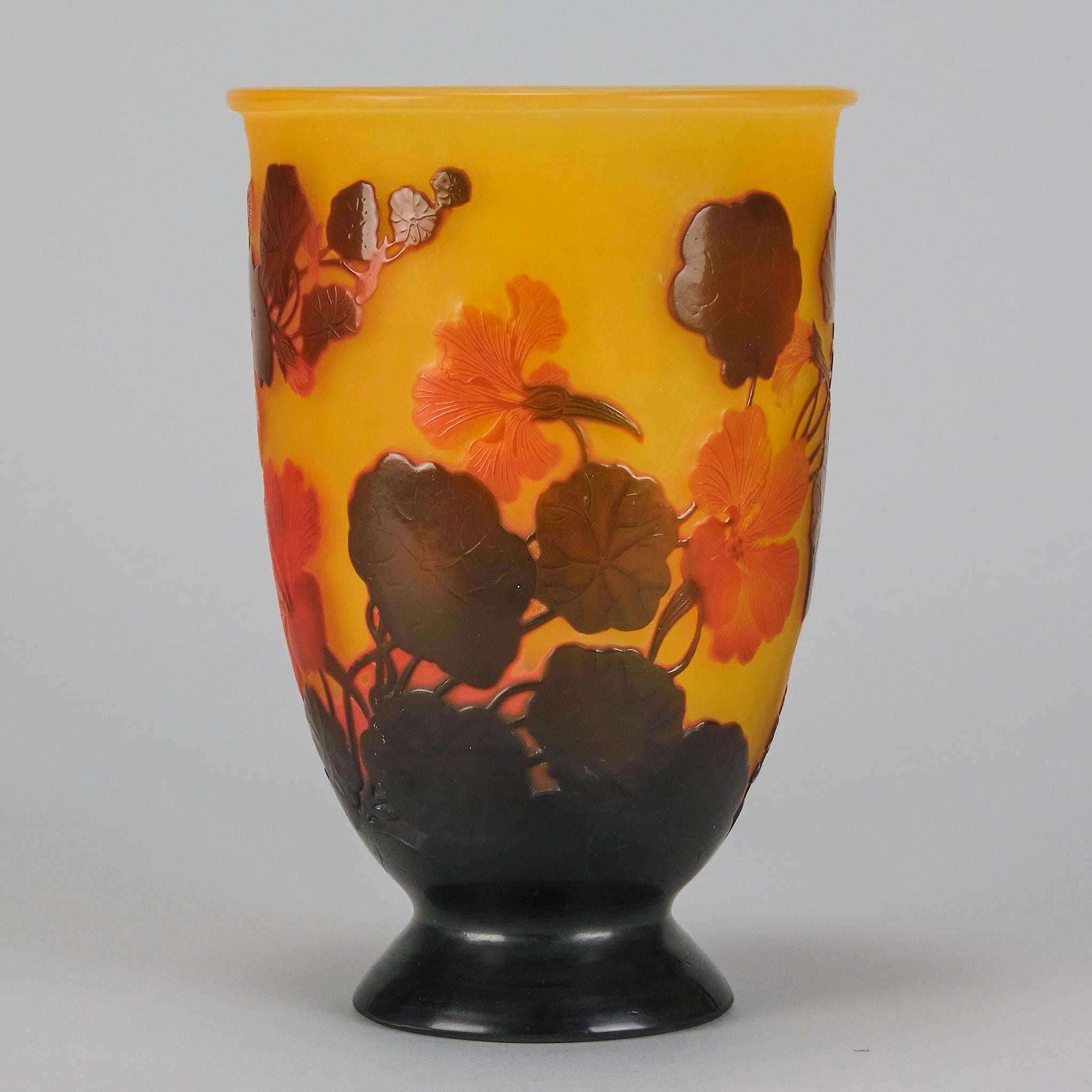Early 20th Century Cameo Glass Vase Entitled 