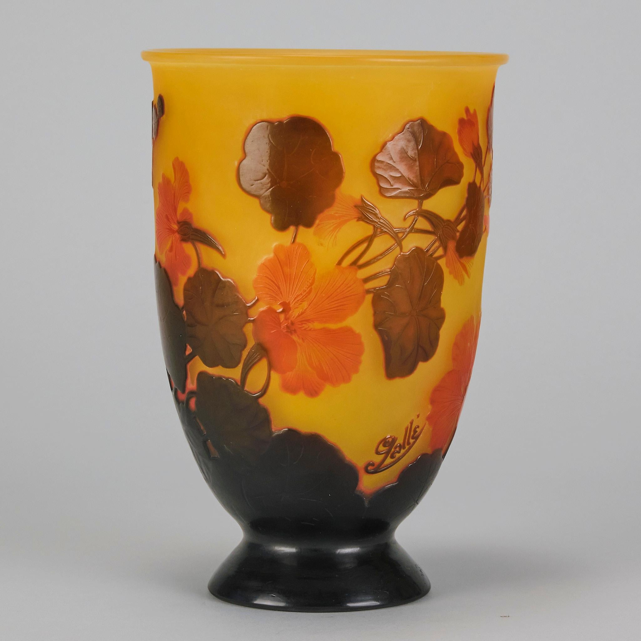 Early 20th Century Cameo Glass Vase Entitled 