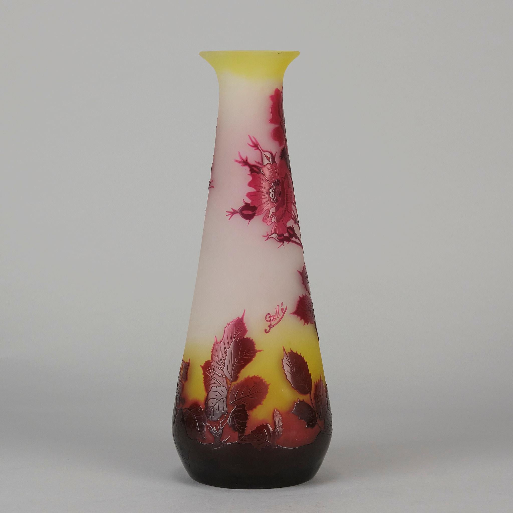 Early 20th Century Cameo Glass Vase entitled 