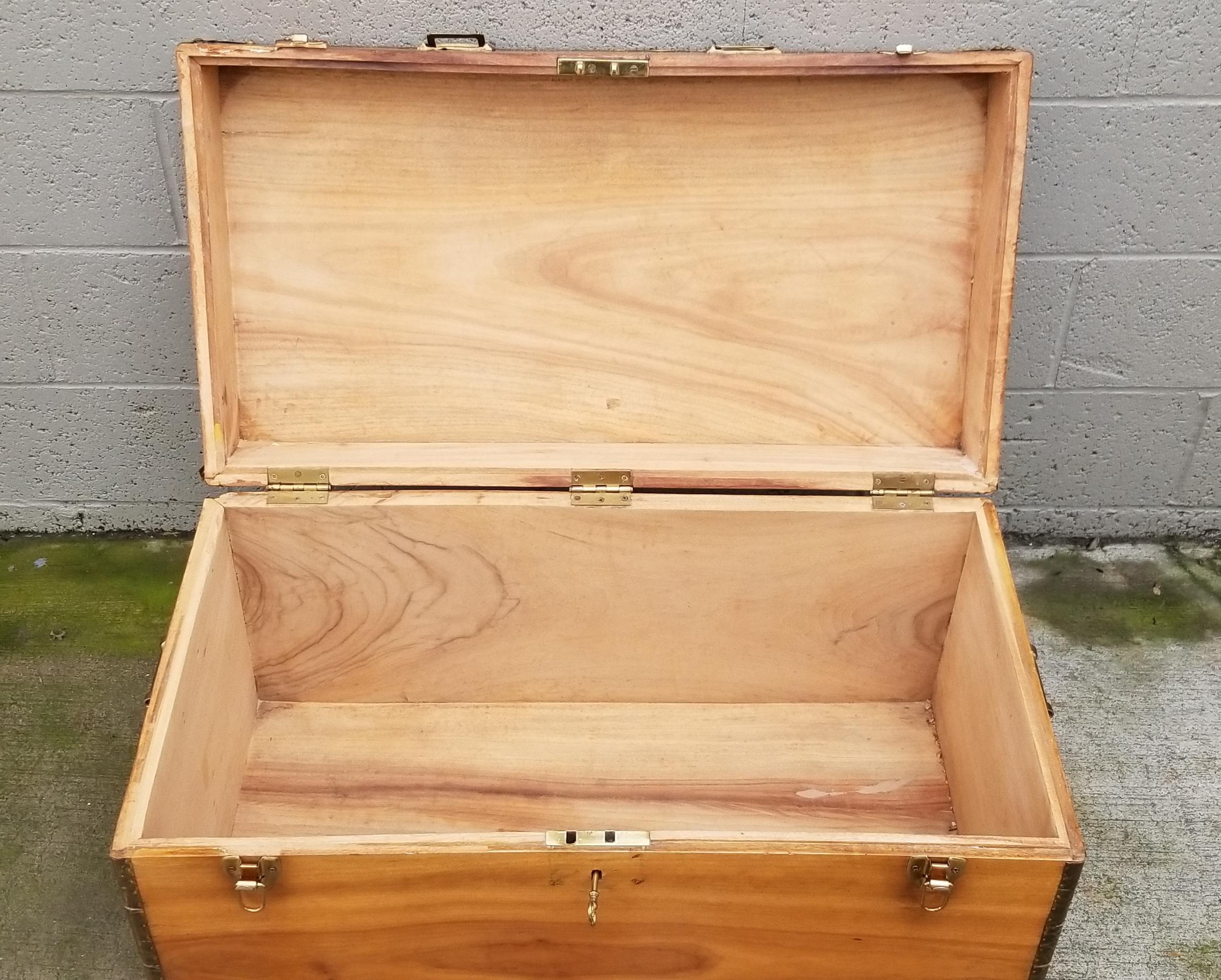 Early 20th Century Camphor Wood Cabin Trunk 4