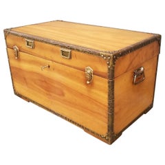 Antique Early 20th Century Camphor Wood Cabin Trunk