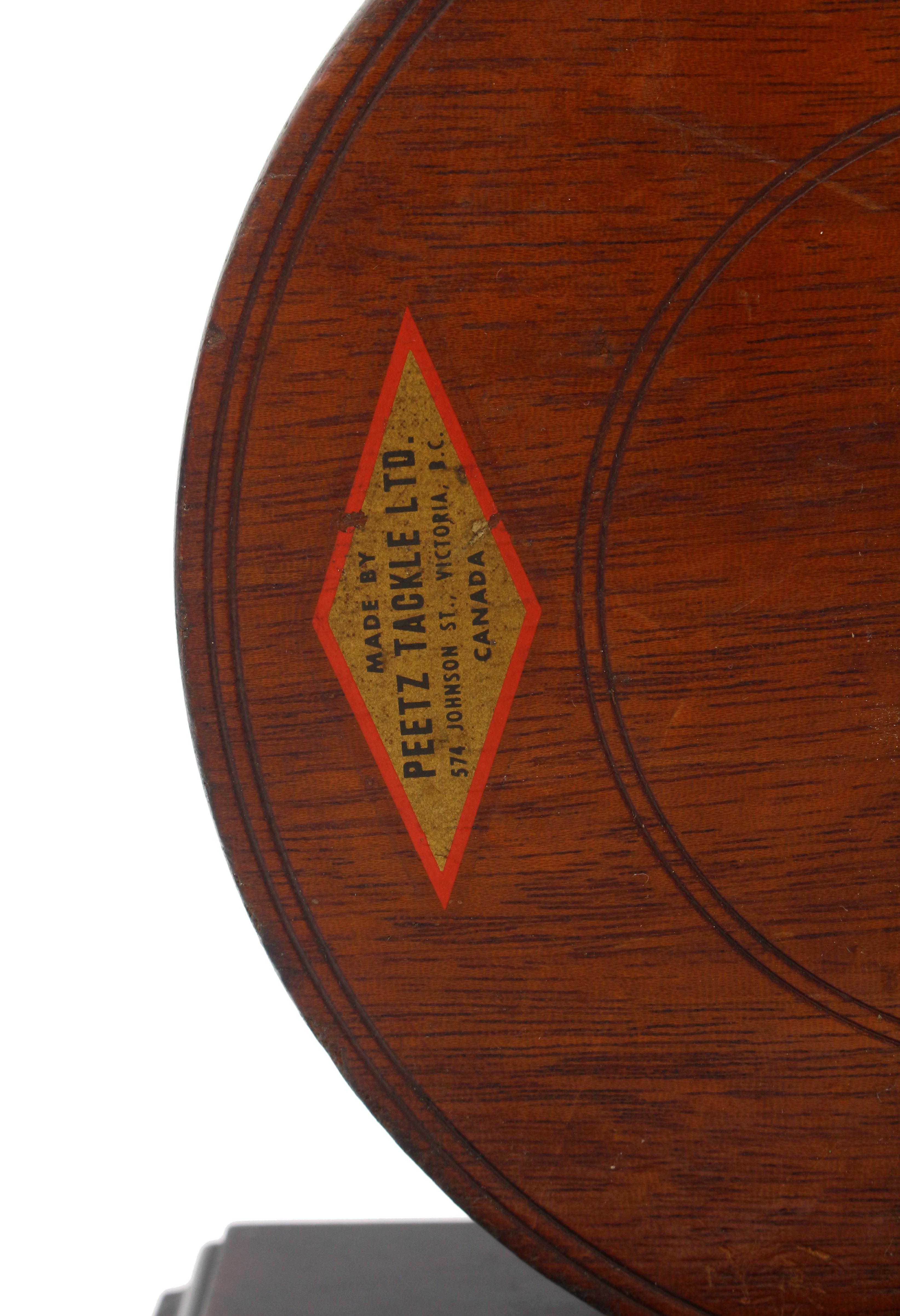 Early 20th Century Canadian Fishing Reel Mounted as a Lamp 1