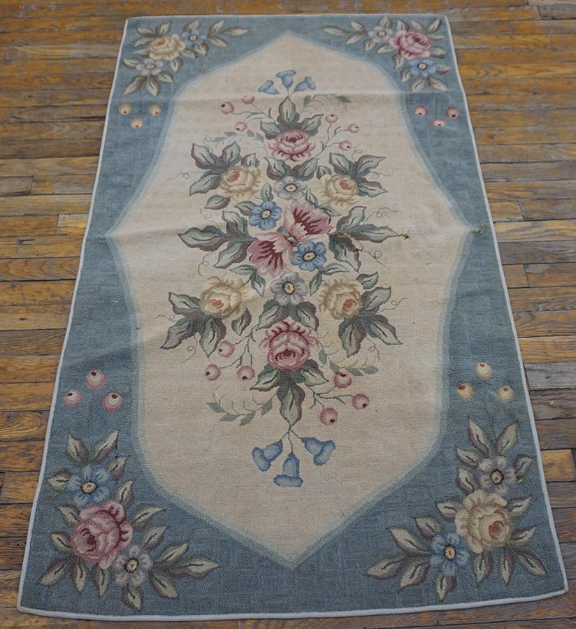 American Early 20th Century Canadian Hooked Rug from Nova Scotia - Cheticamp For Sale