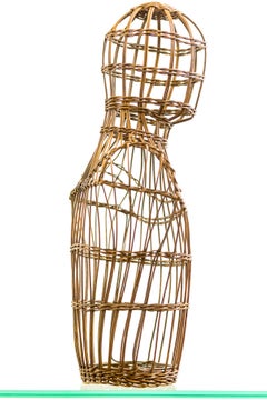 Early 20th Century Cane Shop Display Mannequin Bust