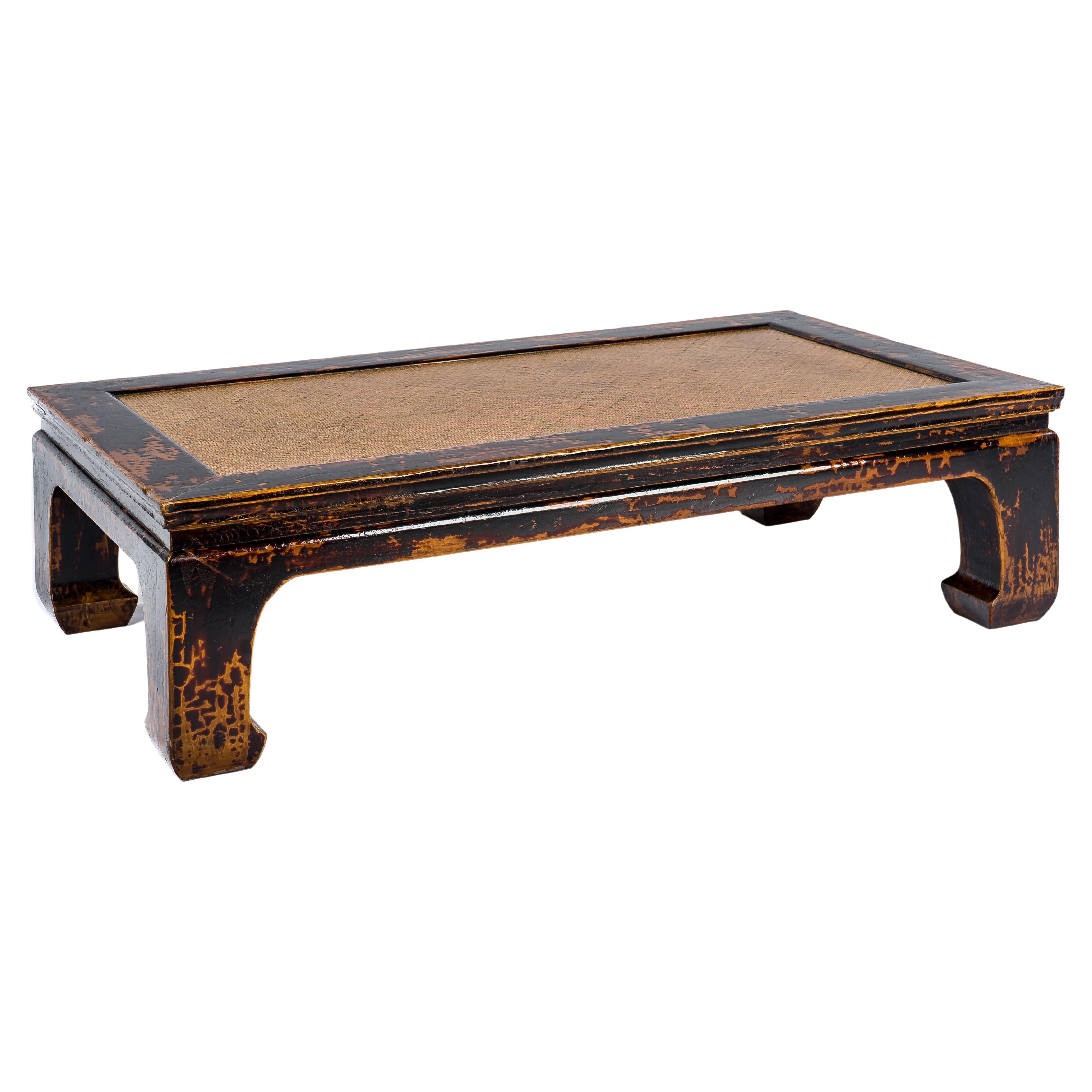 Early 20th Century Canned Juma or Elmwood Kang Daybed or Opium Table 