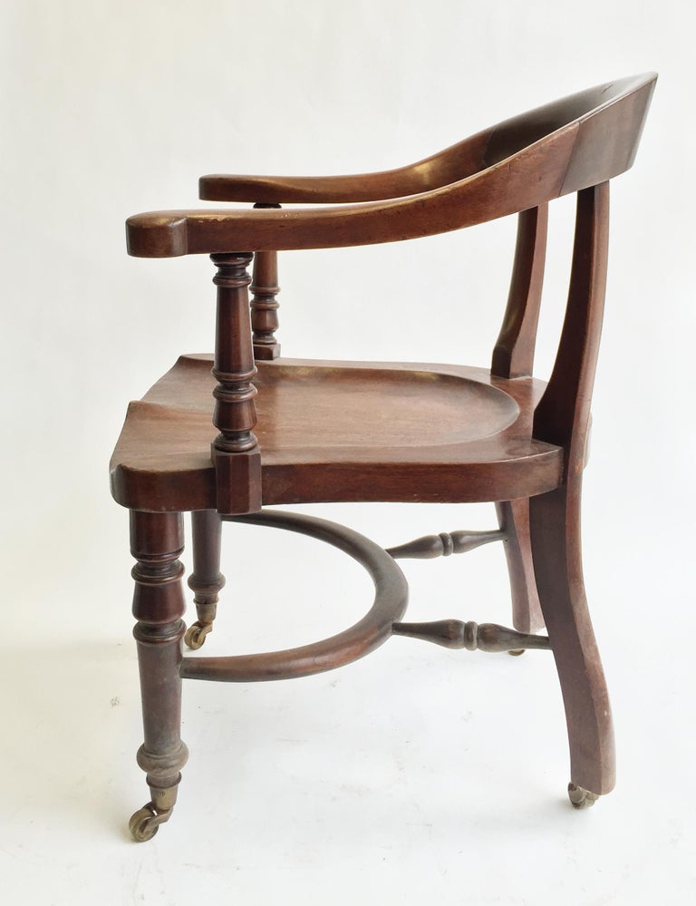 Early 20th Century Captain's Chairs, Set of 2 For Sale at 1stDibs