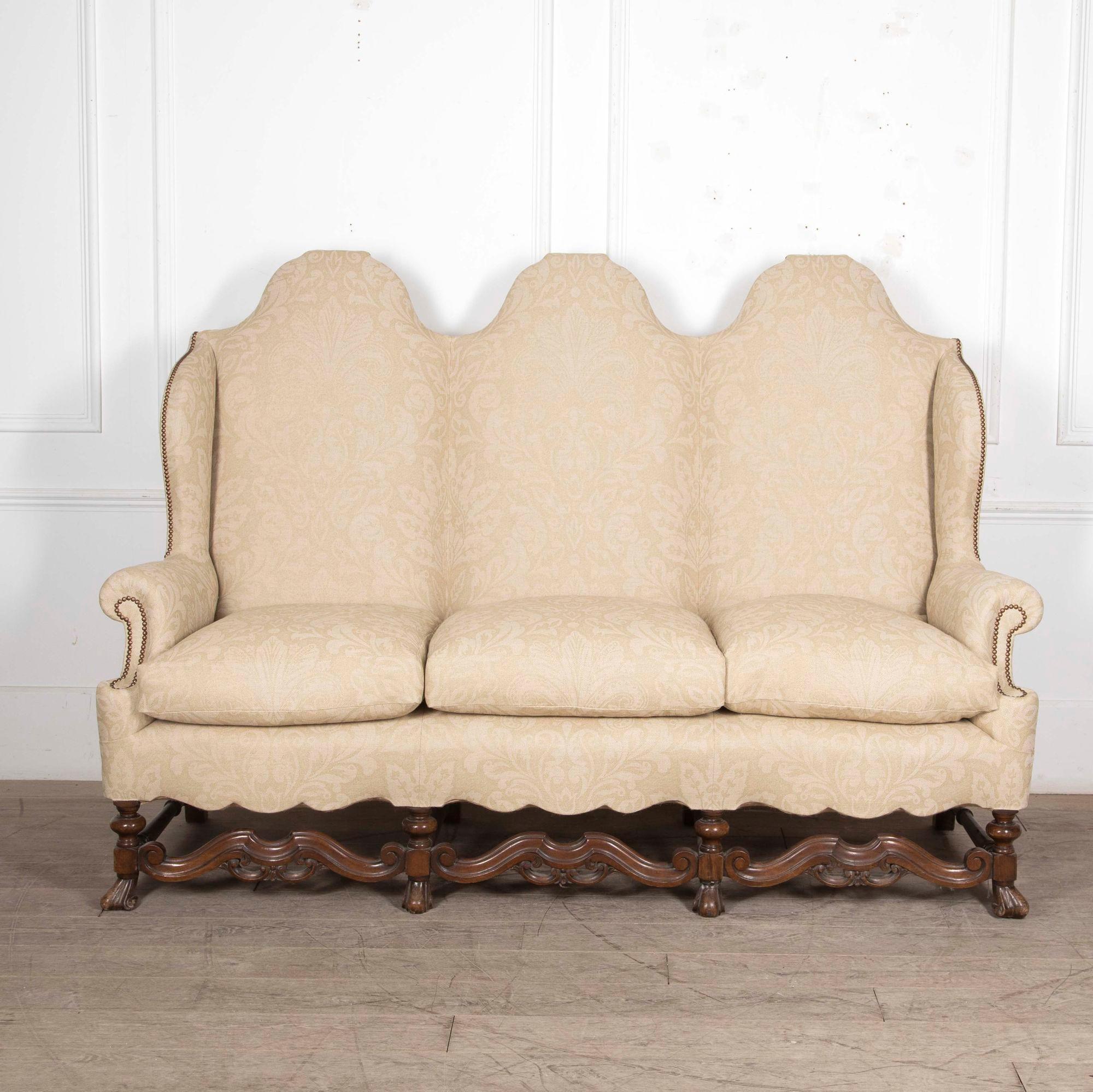 Early 20th Century Carolean Style Sofa For Sale 2