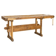 Antique Early 20th Century Carpenter's Workbench Work Table