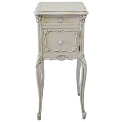 Early 20th Century Carved and Painted Louis XV Style Side Table with Marble