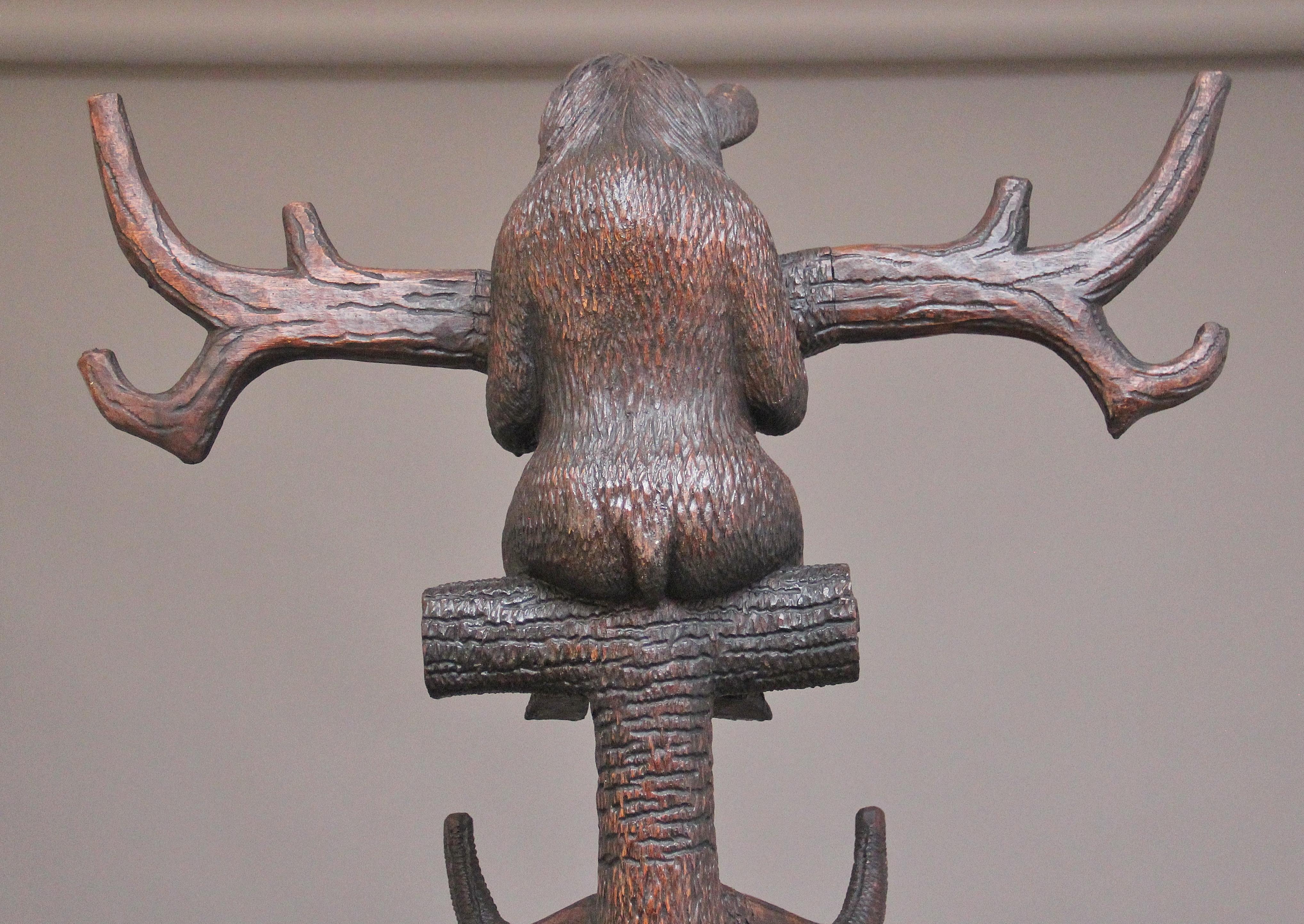 Early 20th Century carved bear hall stand For Sale 9