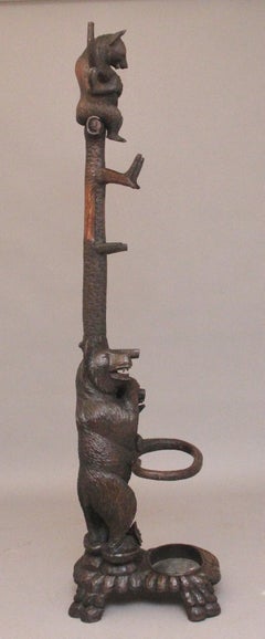 Early 20th Century carved bear hall stand