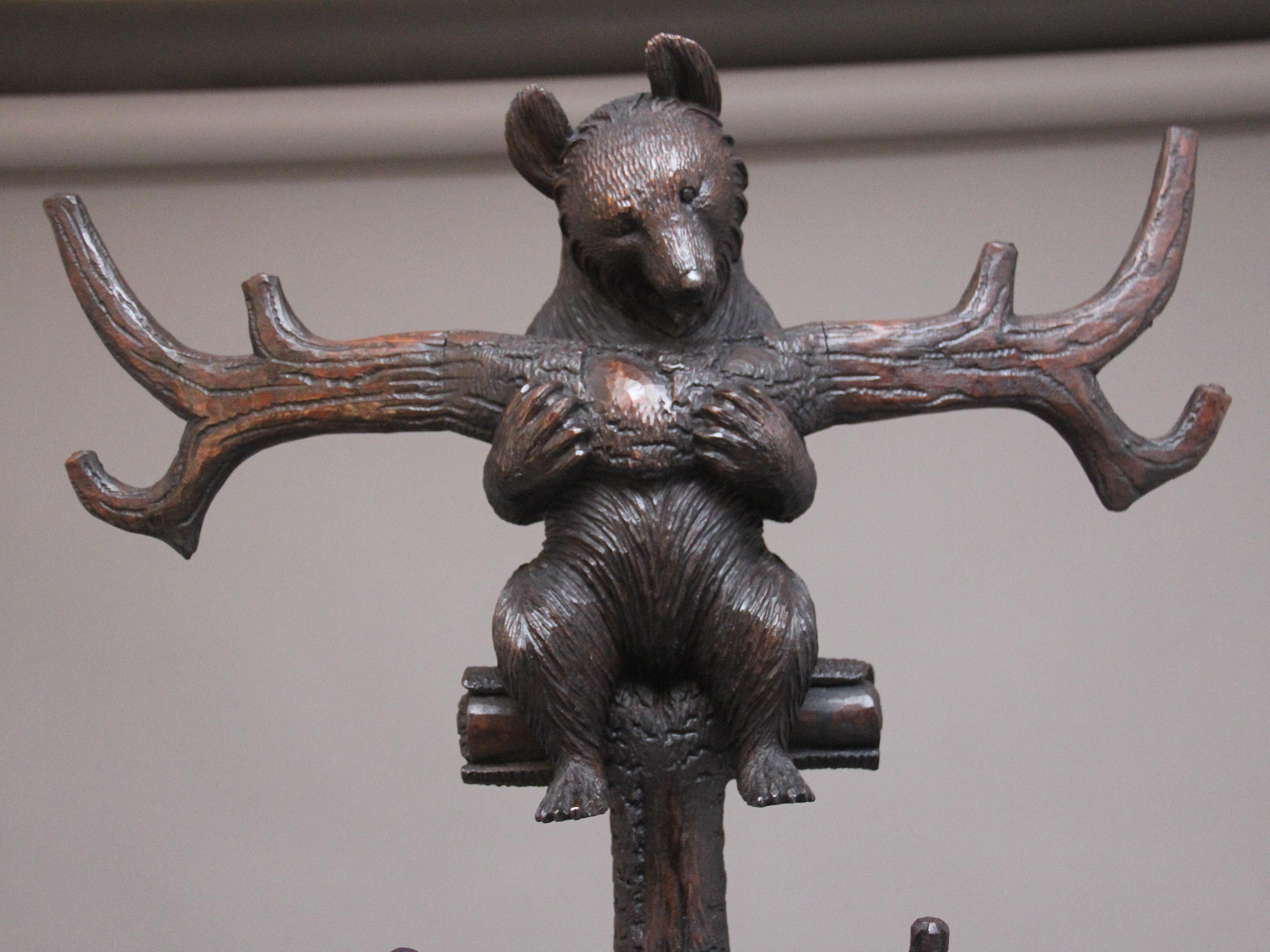 Early 20th Century carved bear hall stand For Sale 1