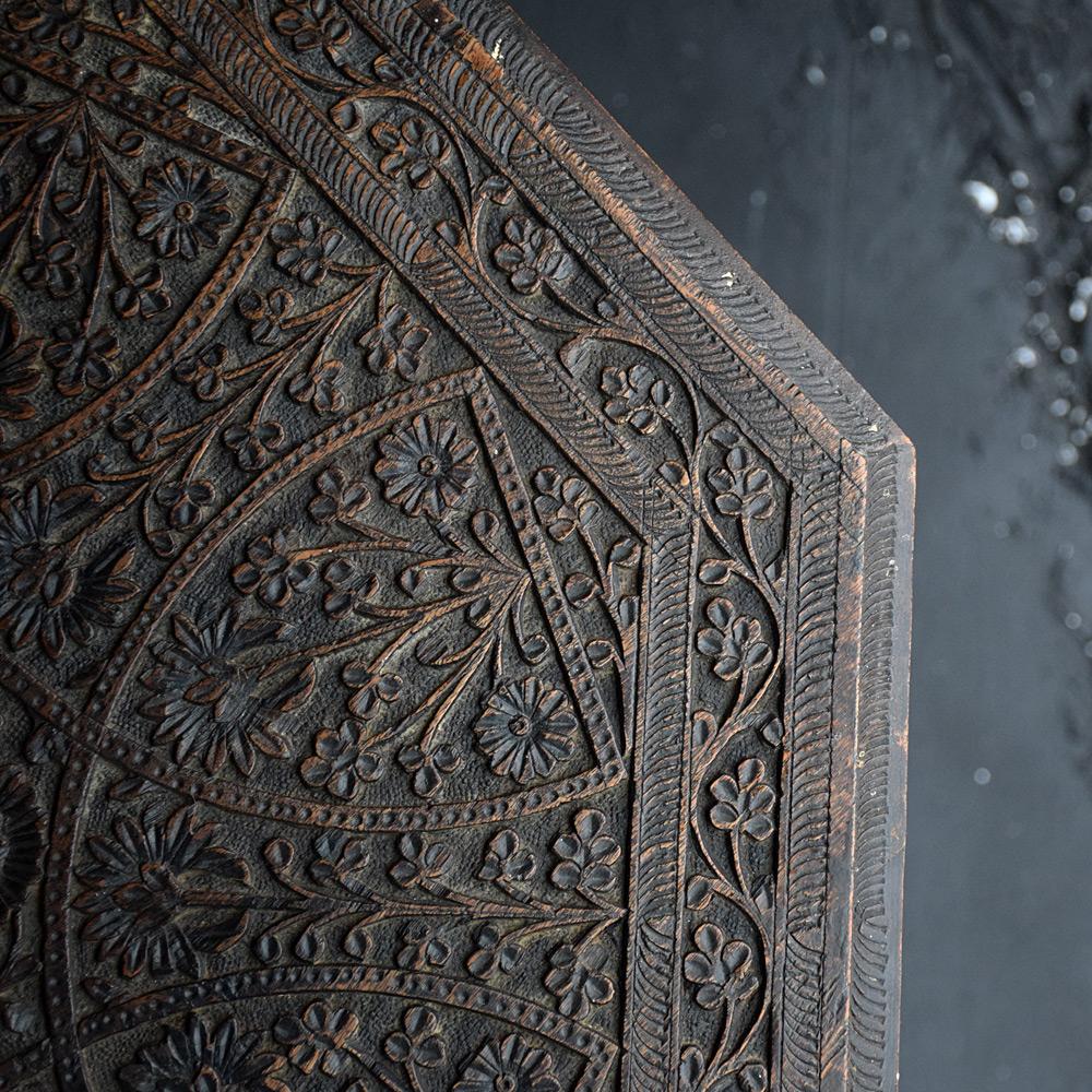 Hand-Carved Early 20th Century Carved Folding Indian Table