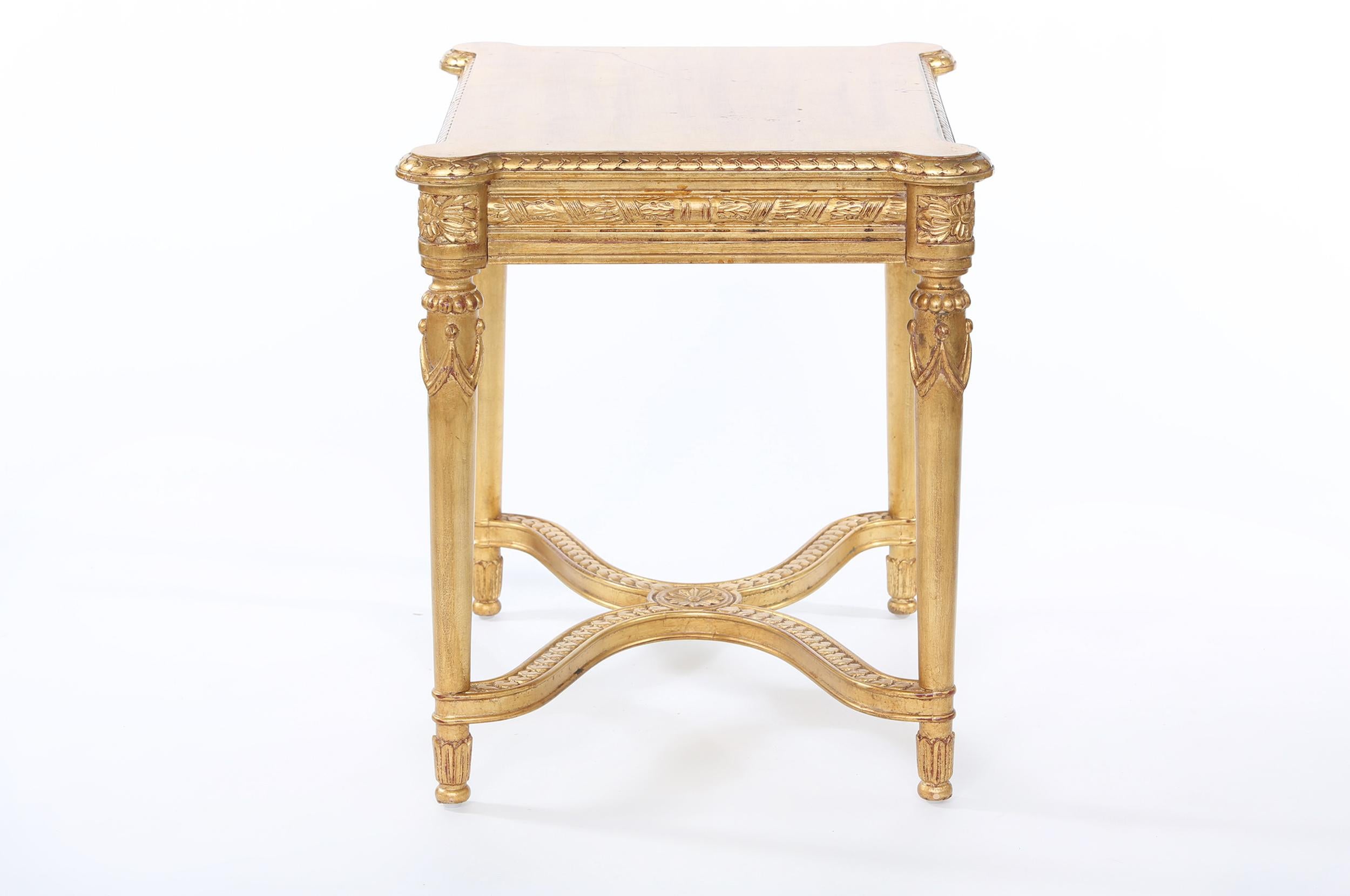 Anfang des 20. Jahrhunderts geschnitzt Giltwood Couchtisch 4