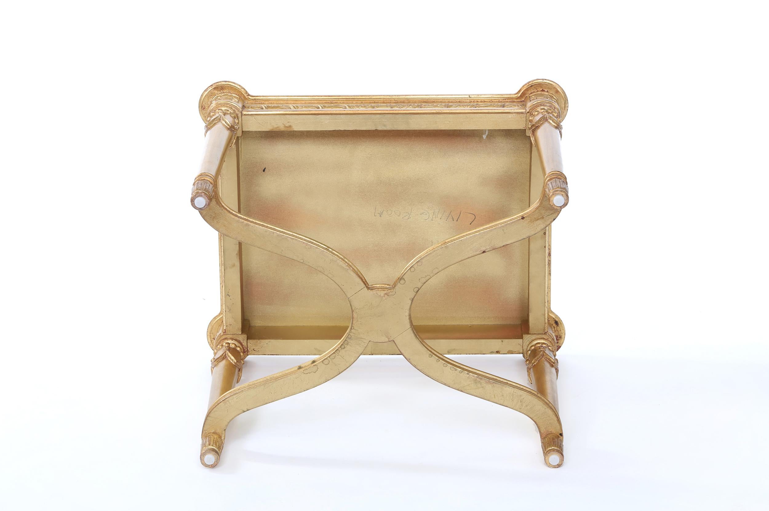Hand-Carved Early 20th Century Carved Giltwood Coffee Table
