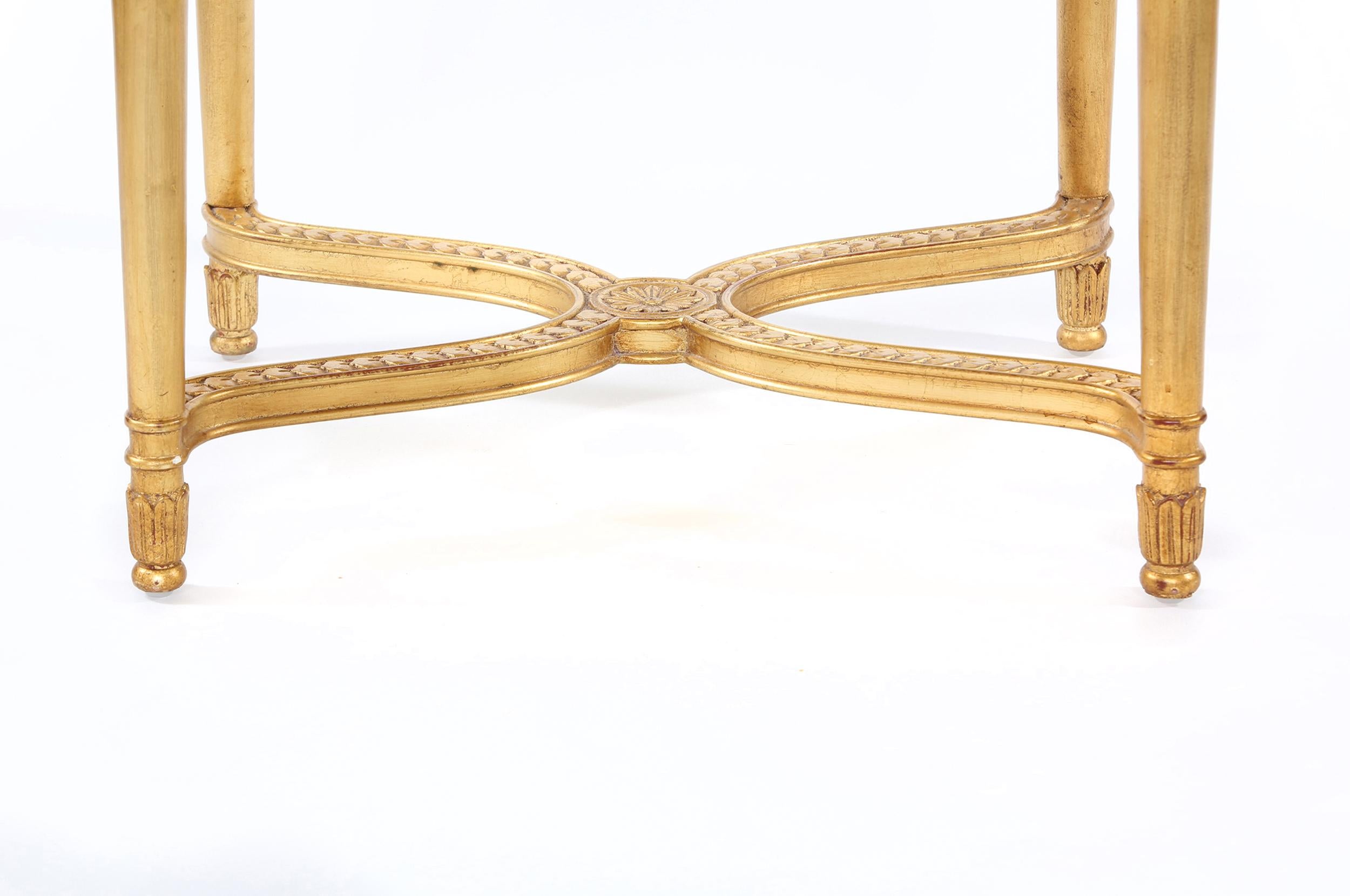 Early 20th Century Carved Giltwood End Table 2