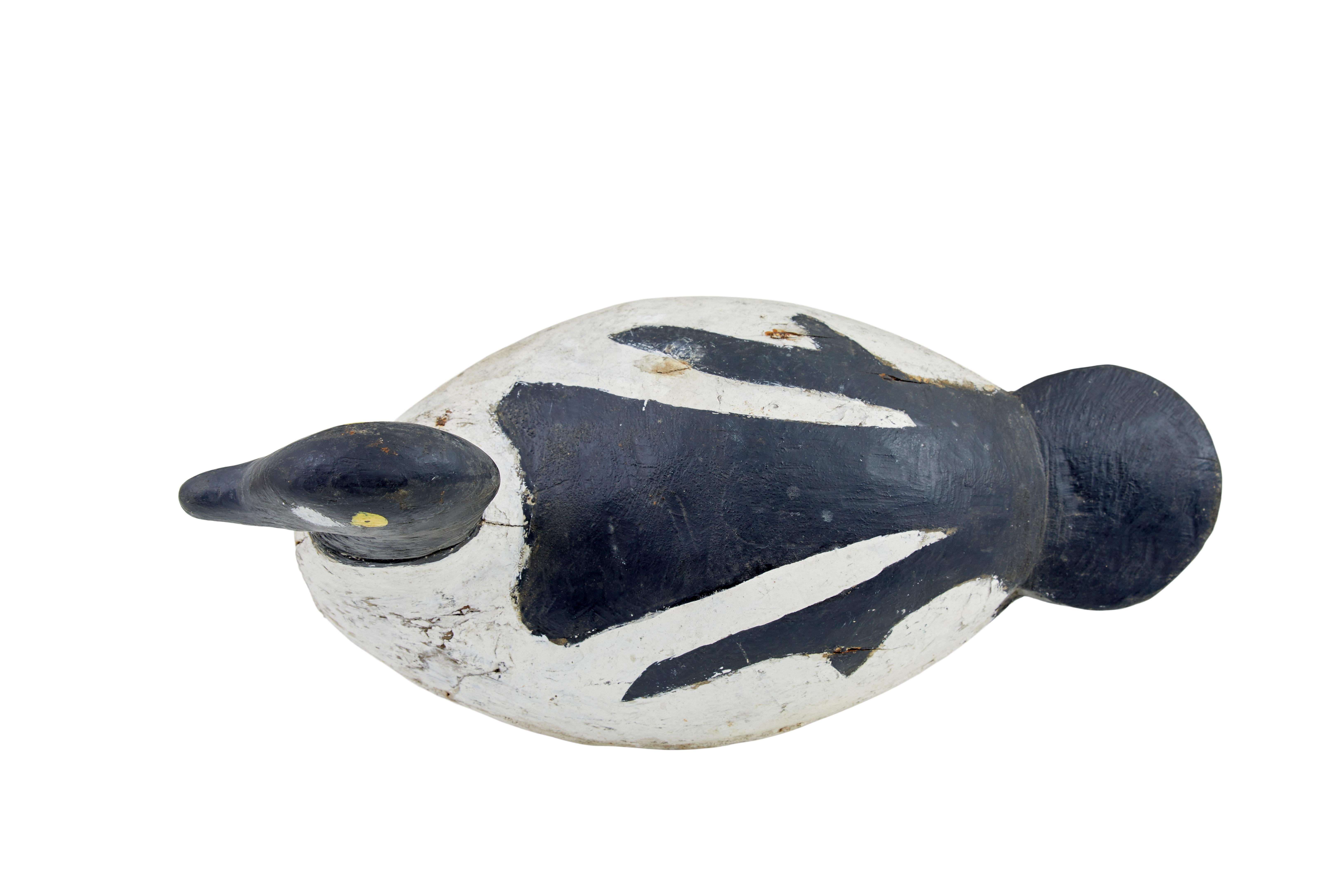 Early 20th Century carved hand painted decoy In Fair Condition For Sale In Debenham, Suffolk