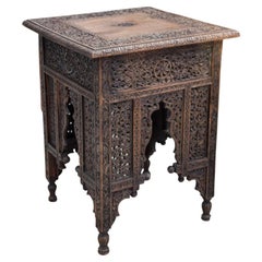 Early 20th Century Carved Indian Table