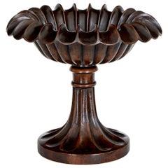 Early 20th Century Carved Italian Walnut Tazza