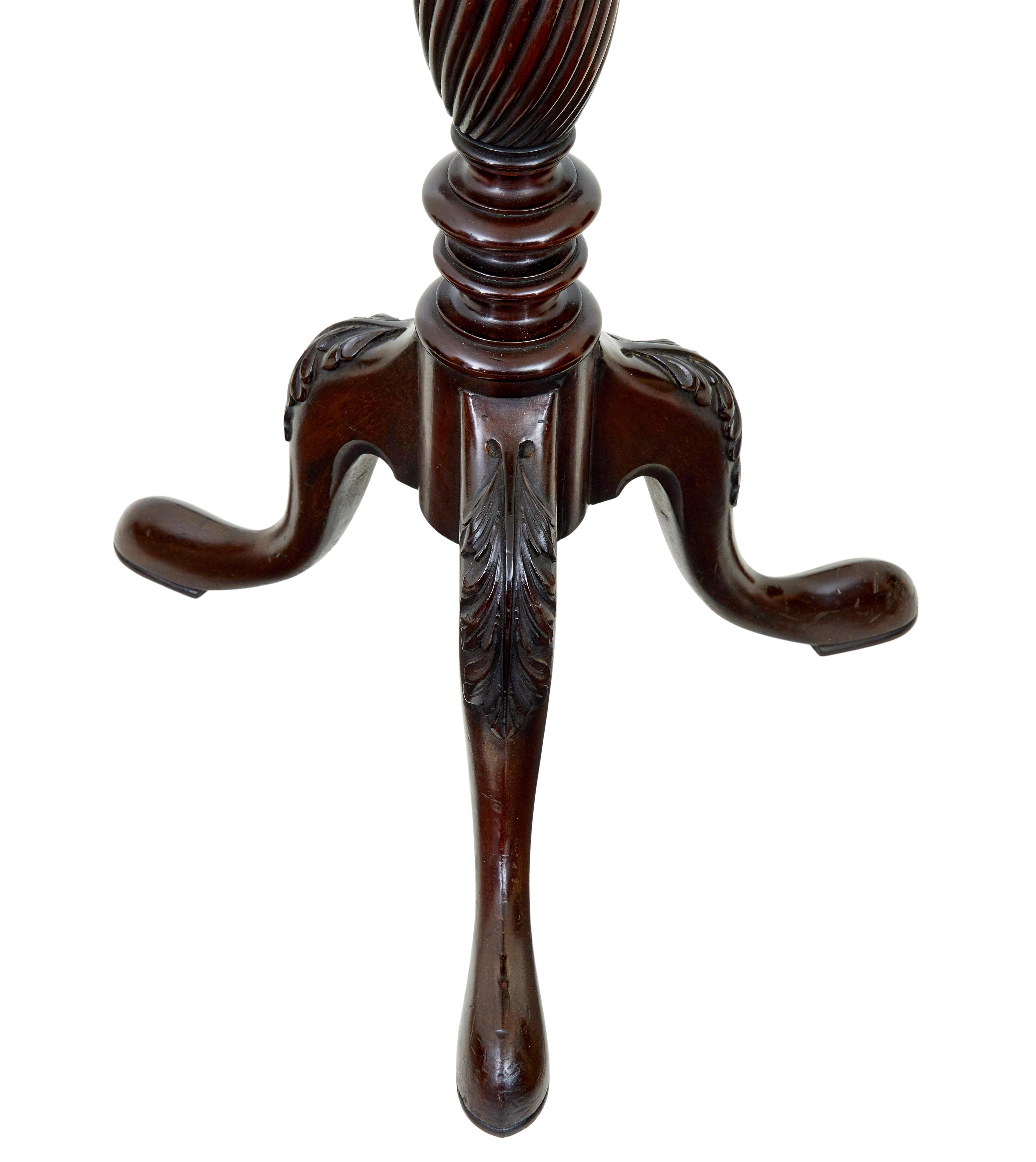 William IV Early 20th century carved mahogany pedestal stand For Sale