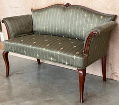 Siège de fenêtre en acajou sculpté du début du XXe siècle