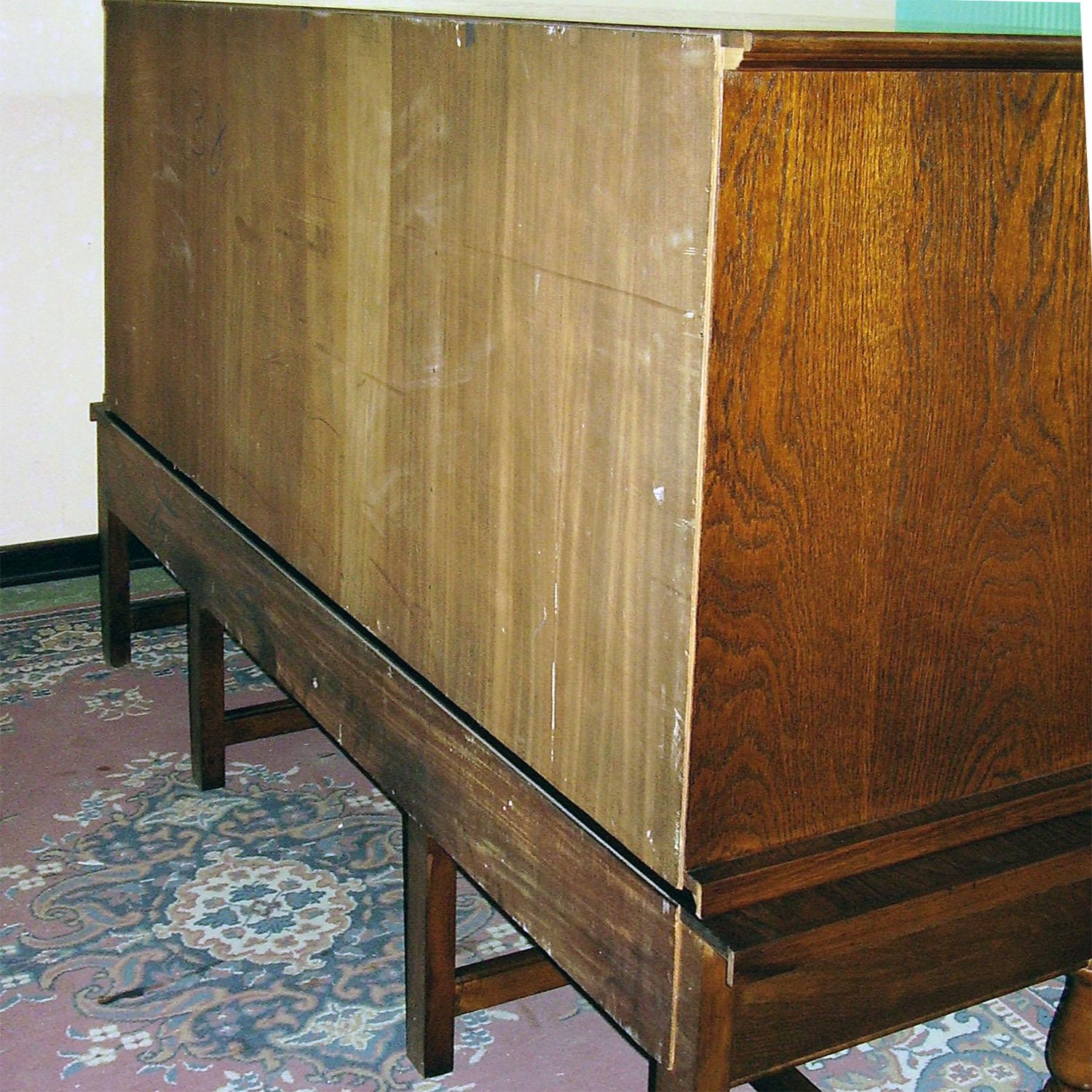 Oak Early 20th Century Carved Sideboard Cabinet Bookcase, Spanish, Renaissance Style For Sale