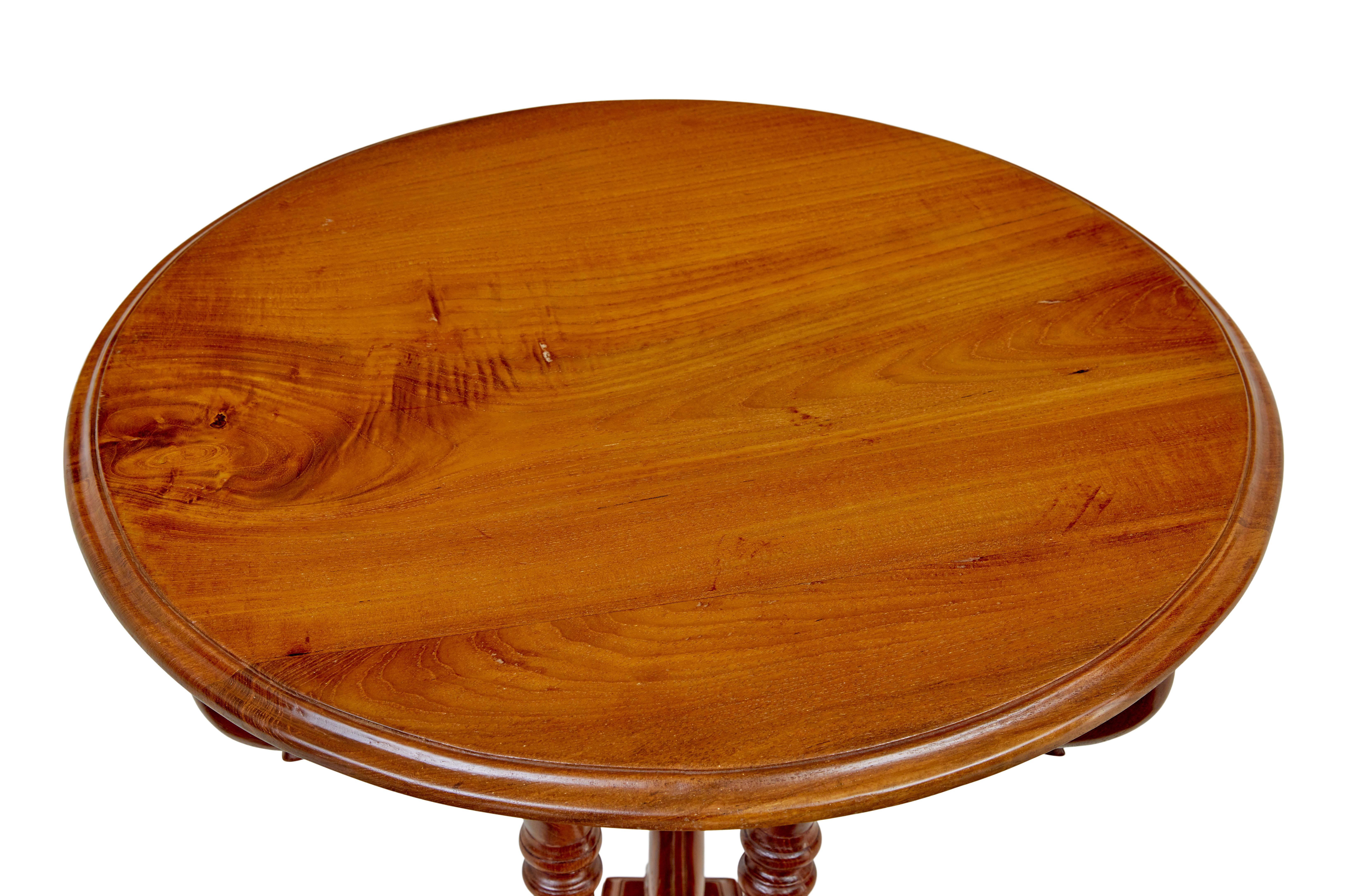 British Colonial Early 20th century carved teak side table