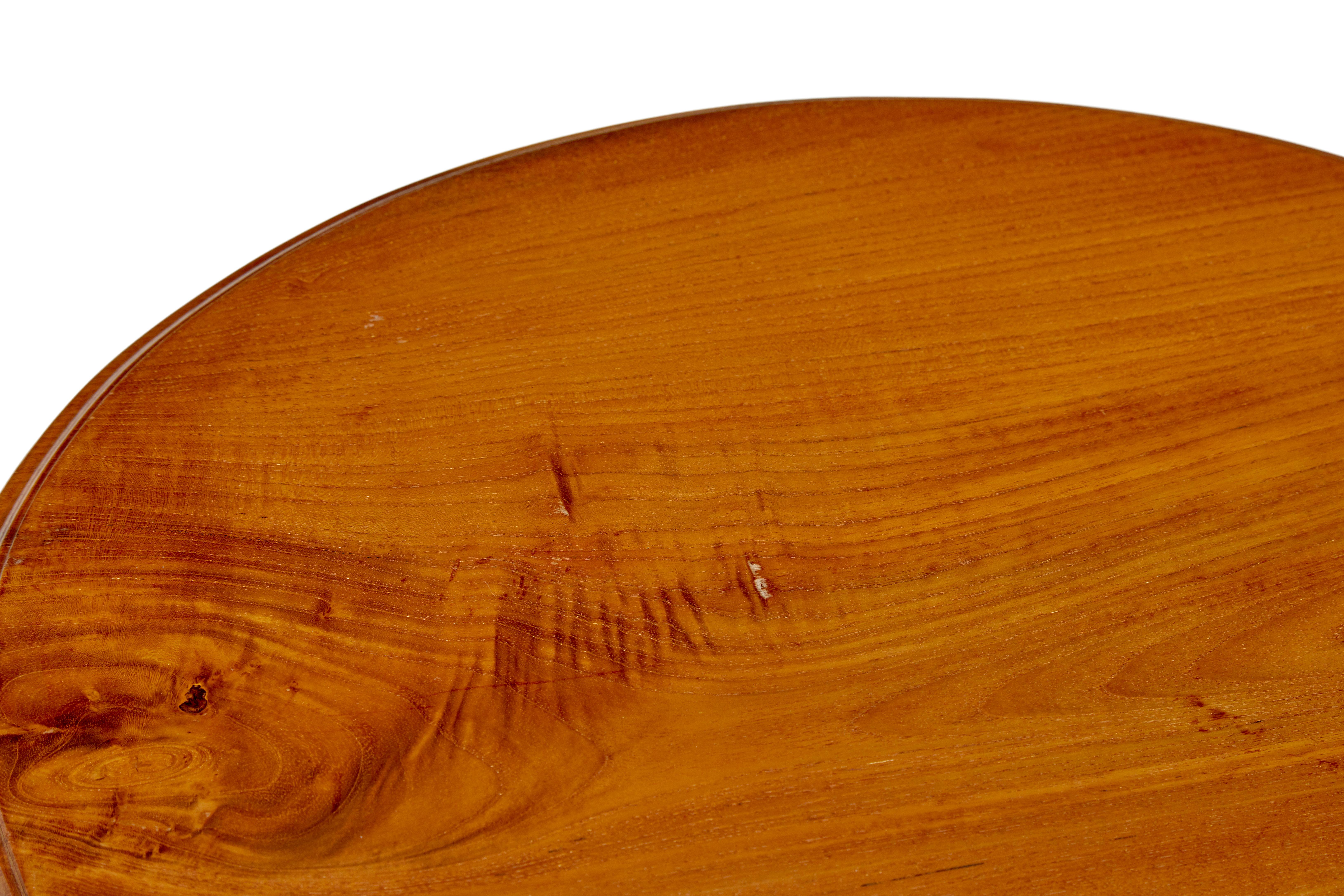 British Indian Ocean Territory Early 20th century carved teak side table