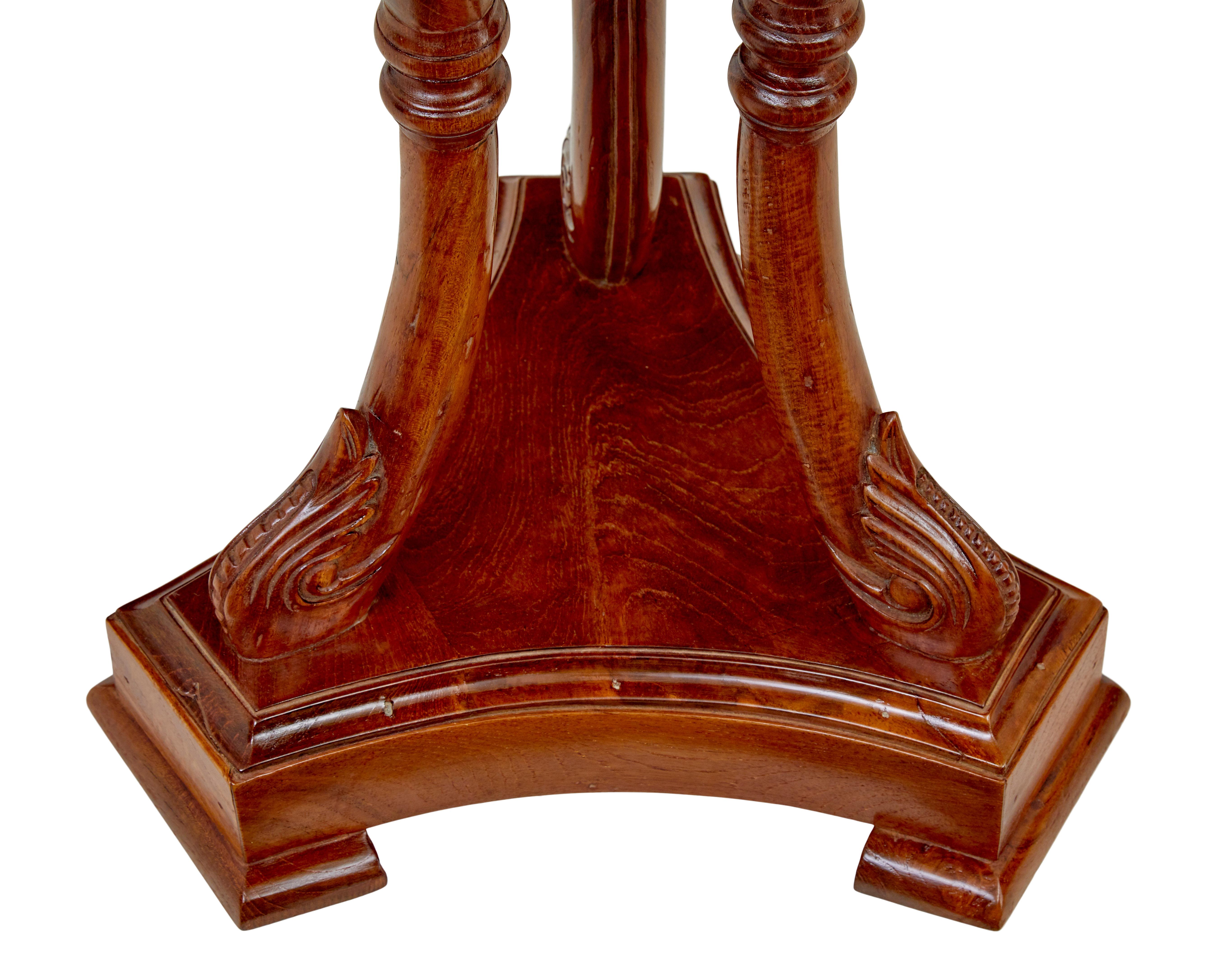 Carved Early 20th century carved teak side table