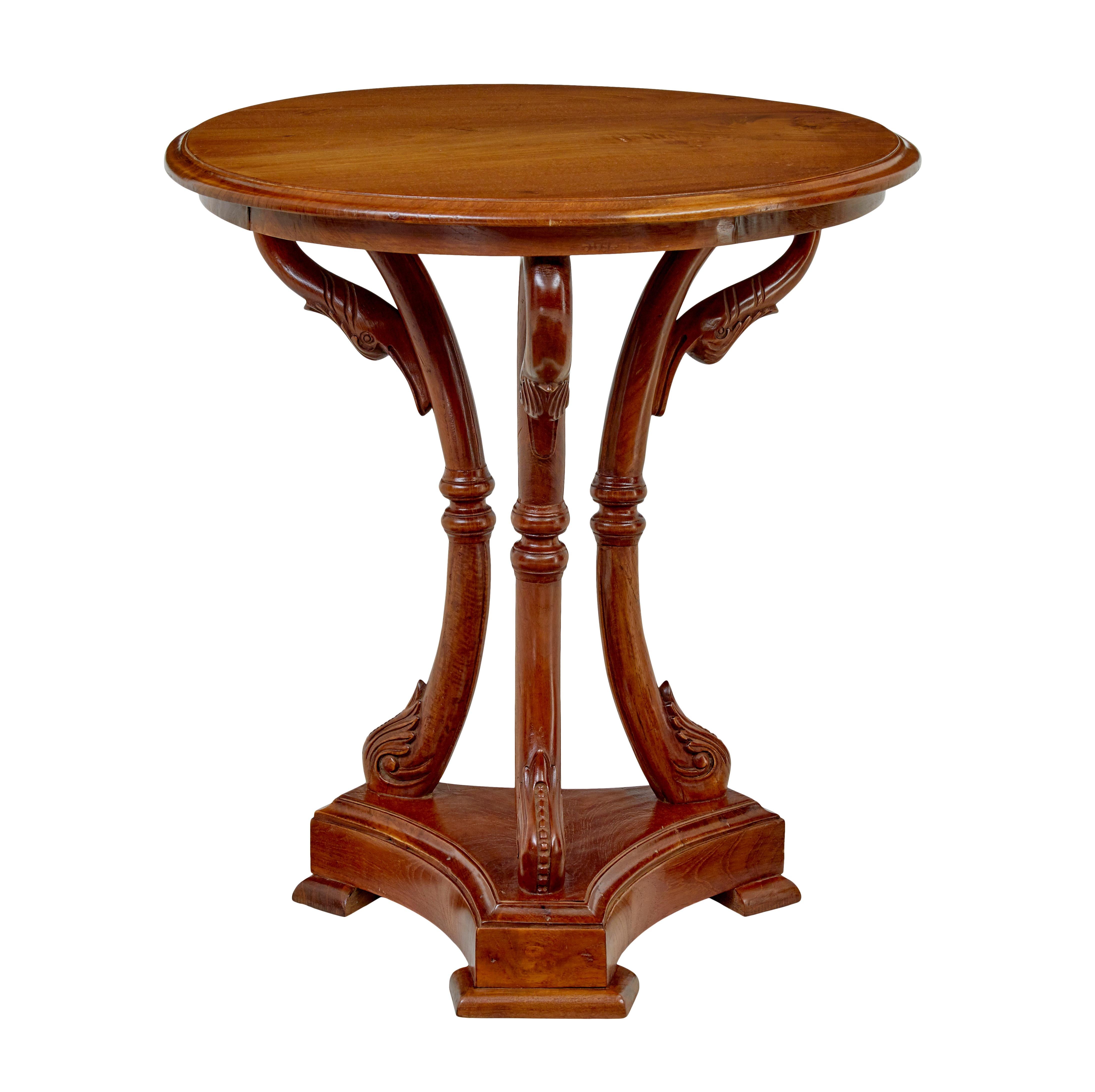 Teak Early 20th century carved teak side table
