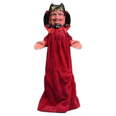 Marionnette de diable en bois sculpté du début du 20e siècle