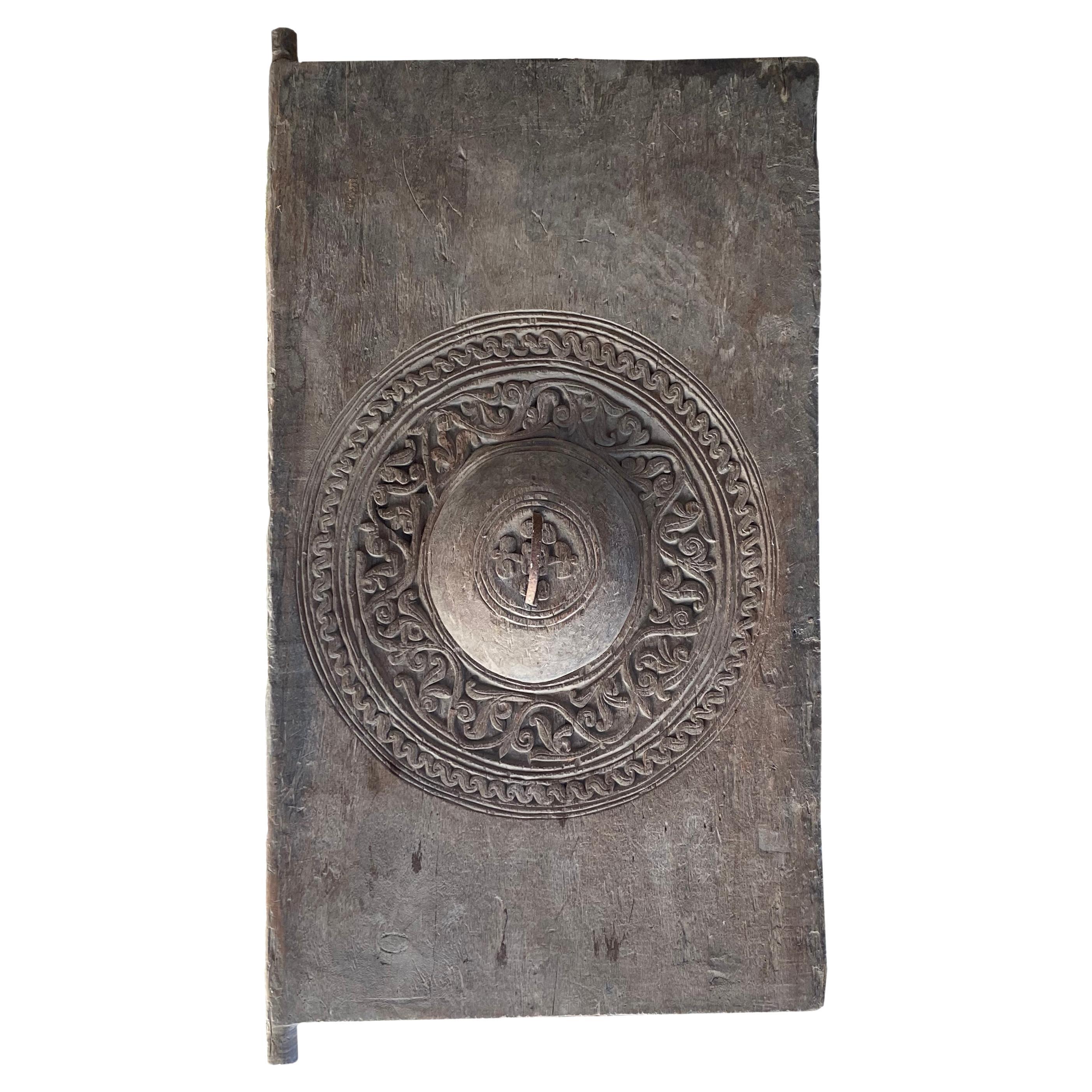 Early 20th Century Carved Wooden Door From Lampung Sumatra, Indonesia For Sale