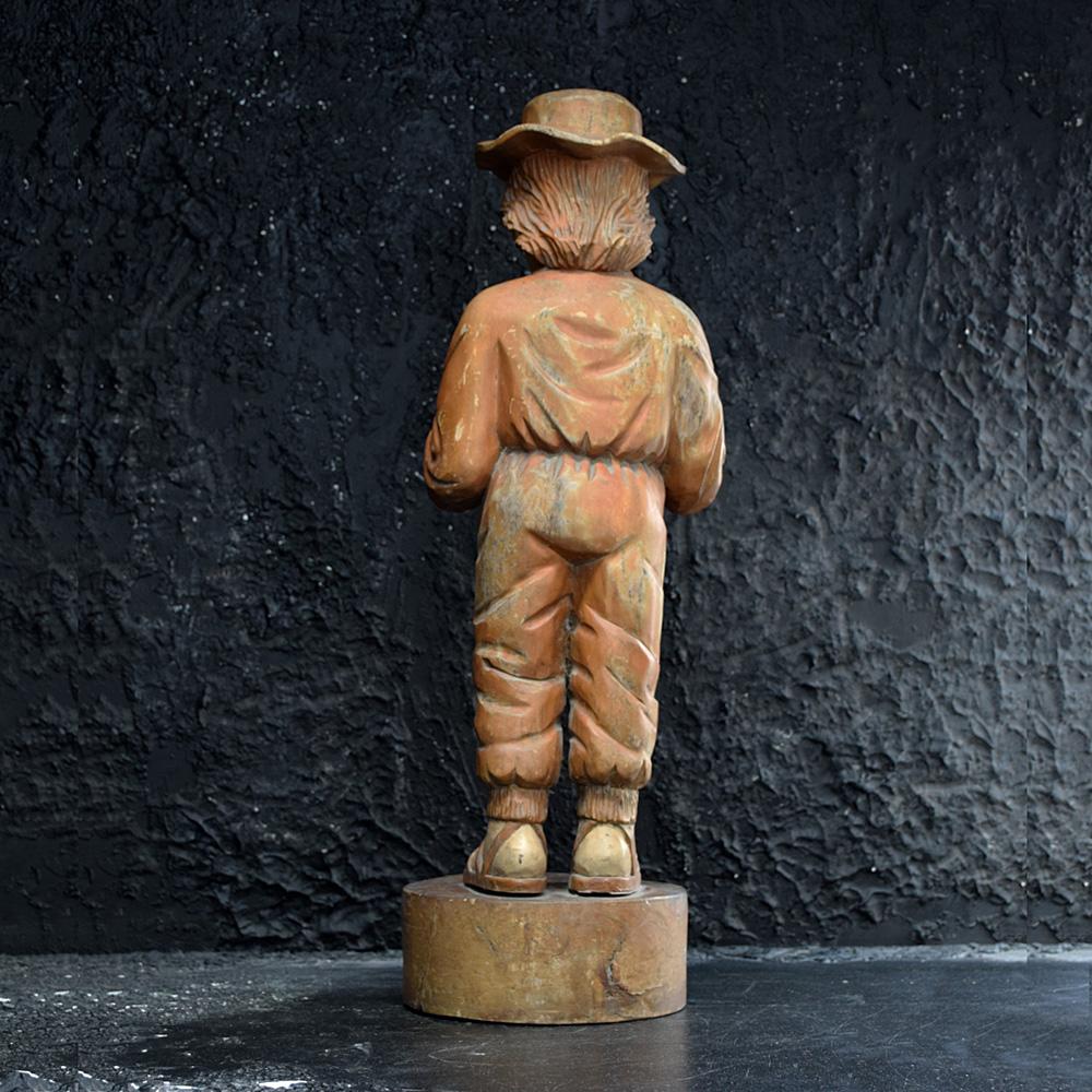 Early 20th Century Carved Wooden Figure of a Mormon For Sale 5