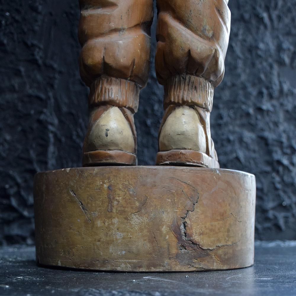 Early 20th Century Carved Wooden Figure of a Mormon For Sale 2