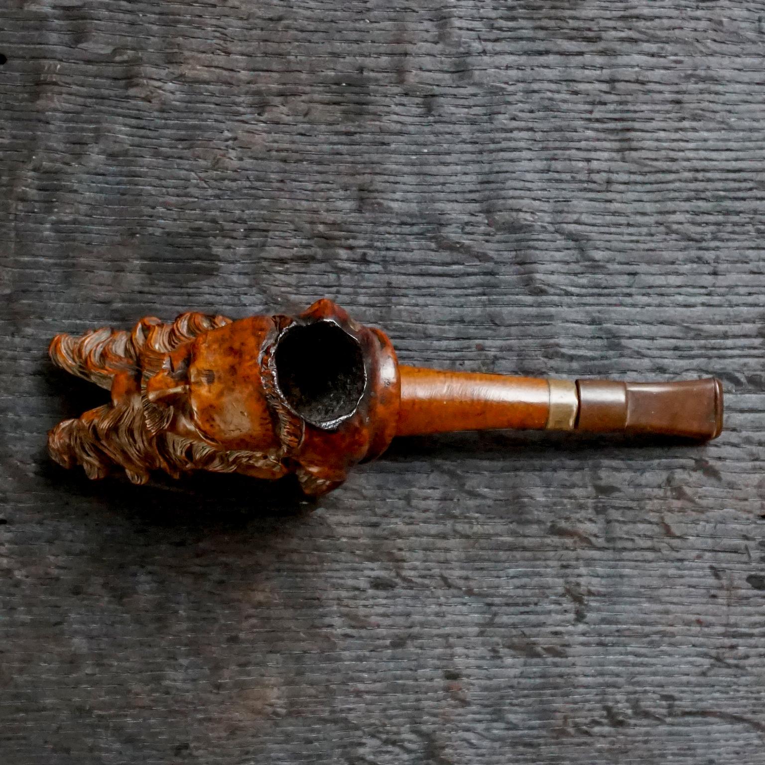 Early 20th Century Carved Wooden Mr. Sandman Pipe 1