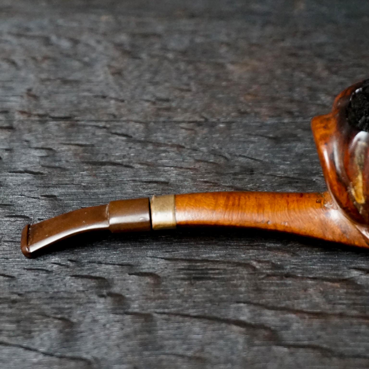 Early 20th Century Carved Wooden Mr. Sandman Pipe 2