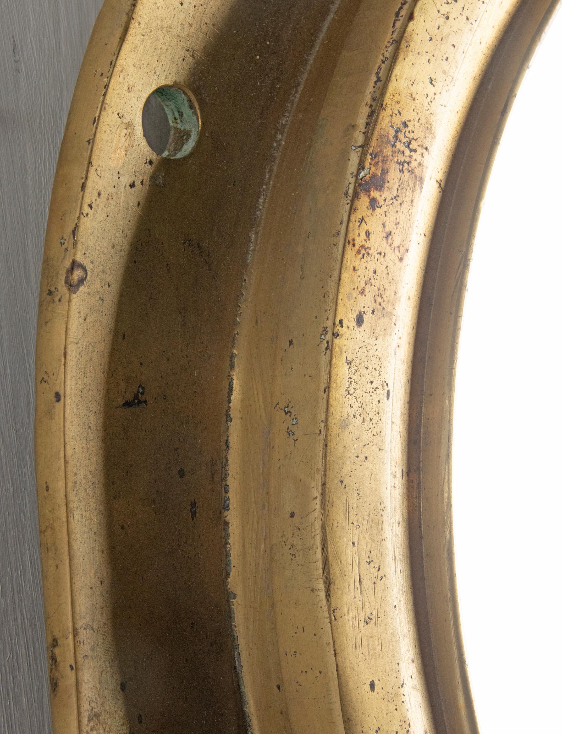 Early 20th Century Cast Brass Mirror Ship Porthole 6