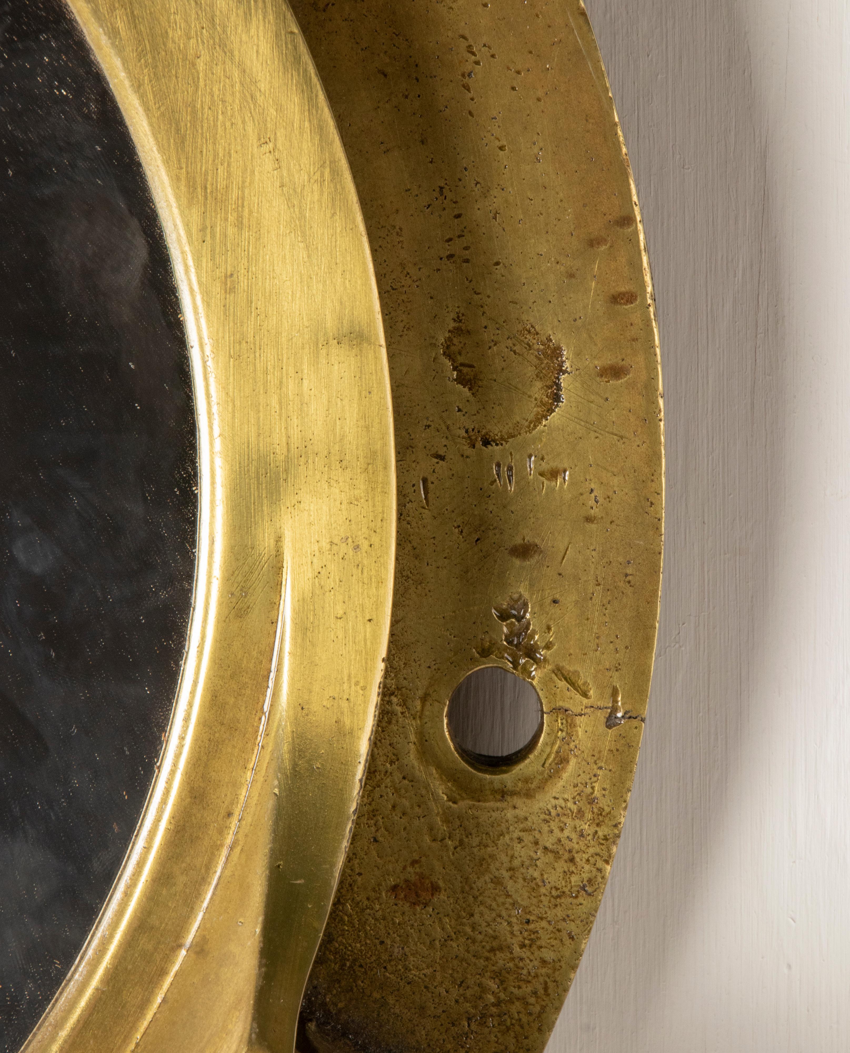 Early 20th Century, Cast Brass Mirror Ship Porthole 10