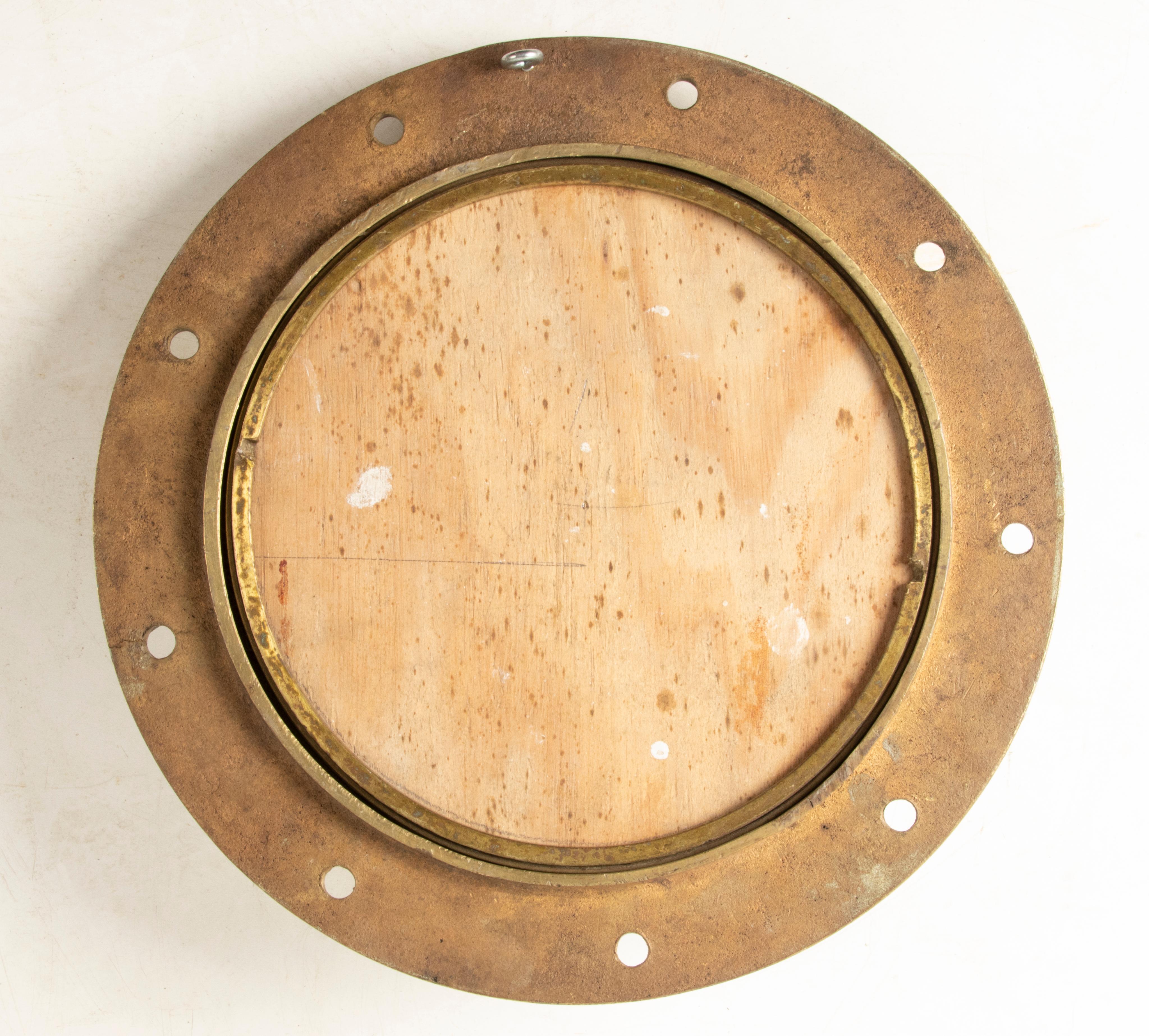 Early 20th Century, Cast Brass Mirror Ship Porthole 13