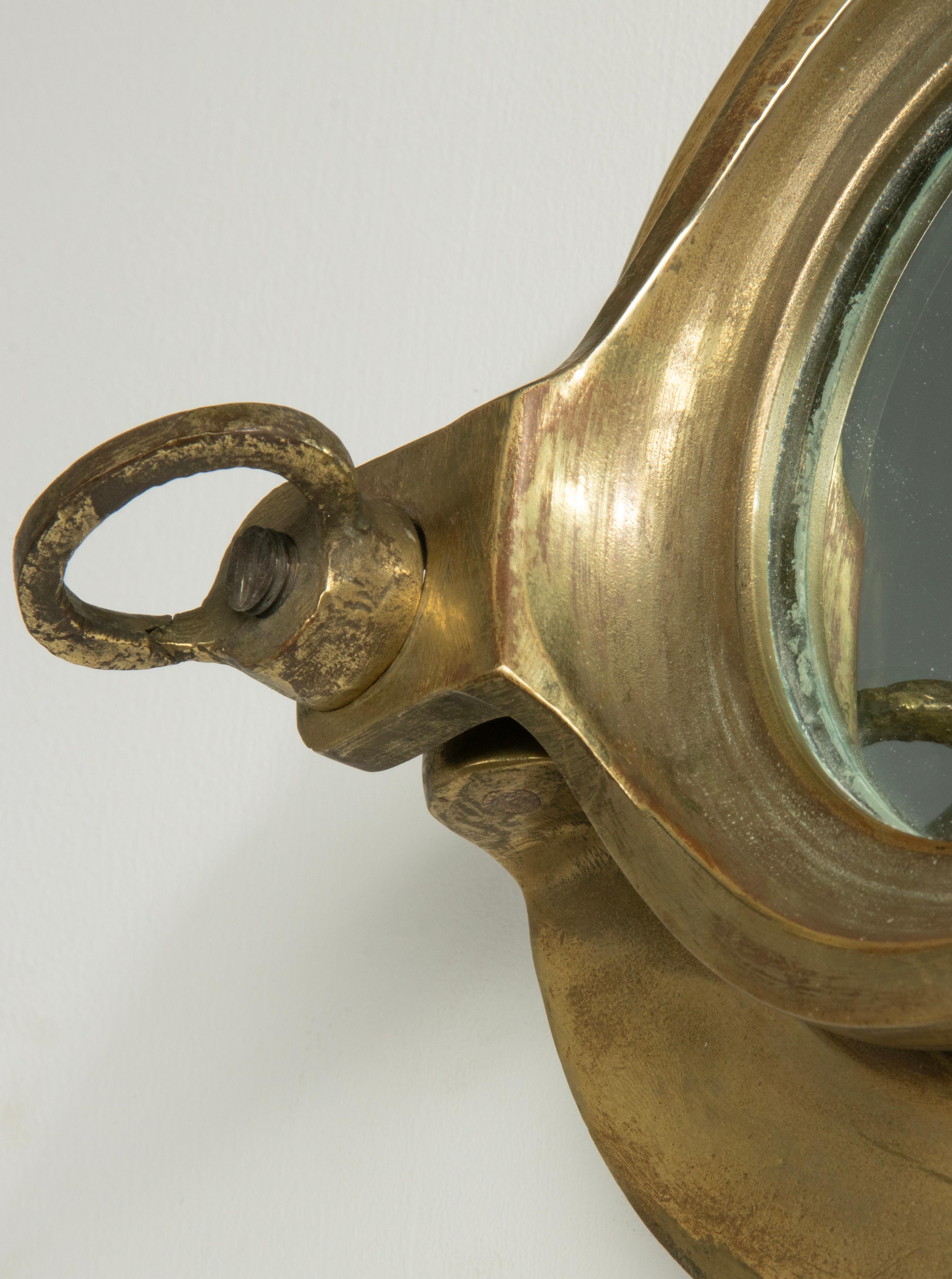 Early 20th Century Cast Brass Small Mirror Ship Porthole 11
