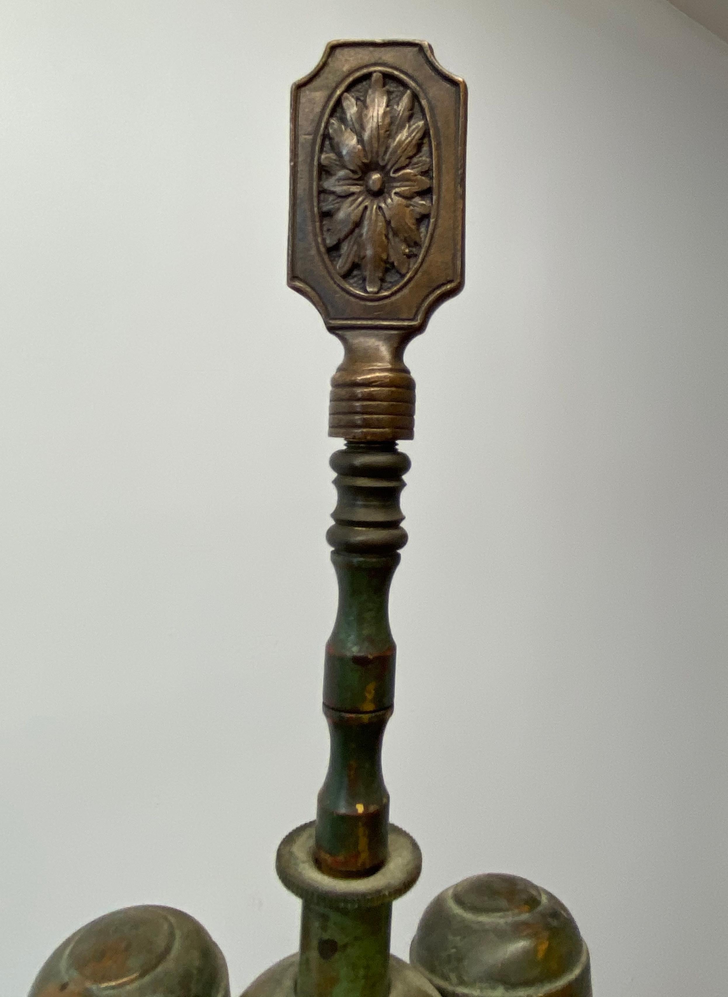 Early 20th Century Cast Bronze Floor Lamp with Neolithic Chinese Motif  For Sale 4