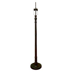 Early 20th Century Cast Bronze Floor Lamp with Neolithic Chinese Motif 