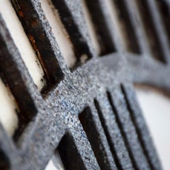 Englische Church's Clock Face aus Gusseisen und Glas aus dem frühen 20.