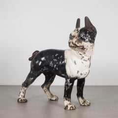 Early 20th Century Cast Iron Boston Terrier Doorstop by Hubley, circa 1910-1930s